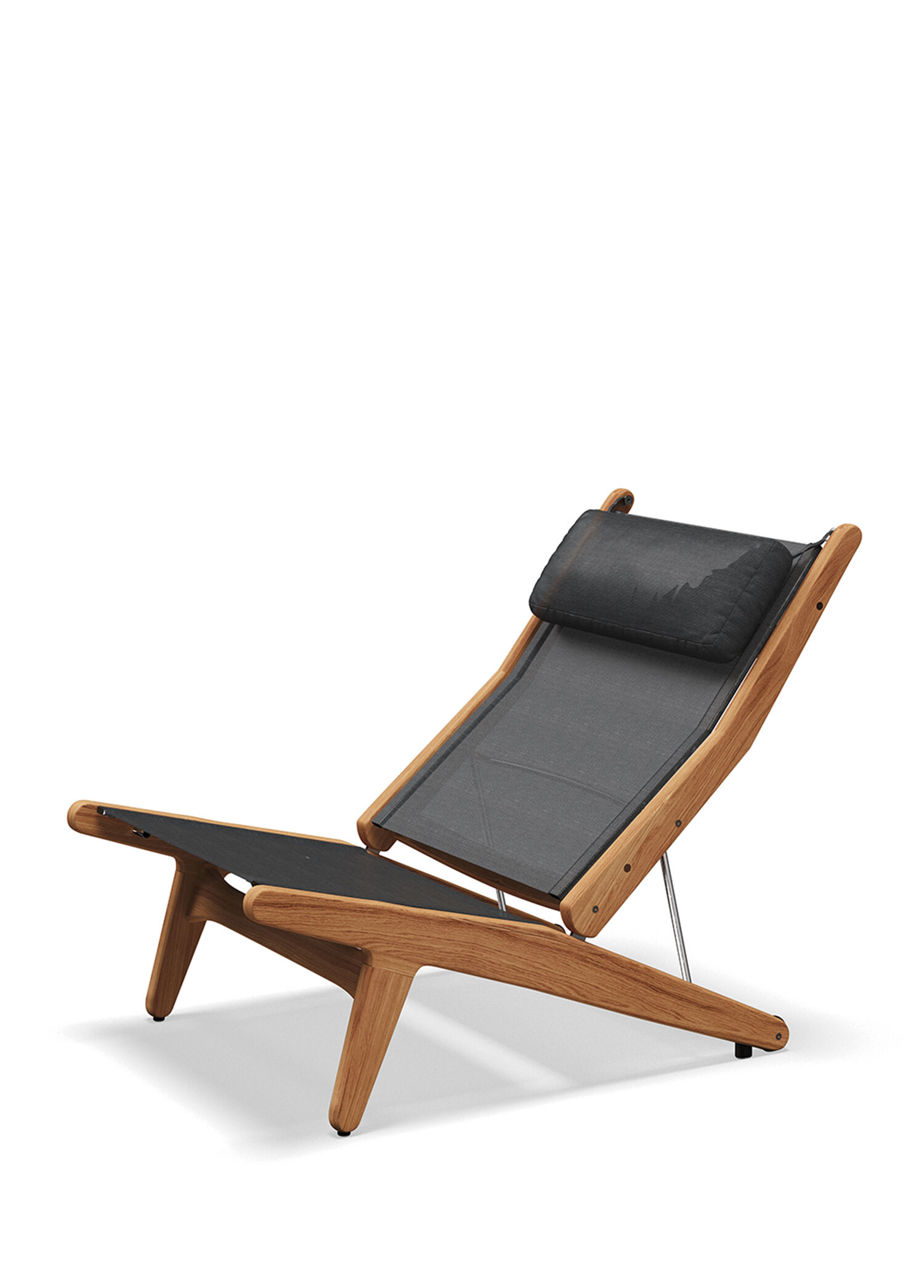 Bay Teak Anthracite Dinlenme Şezlongu