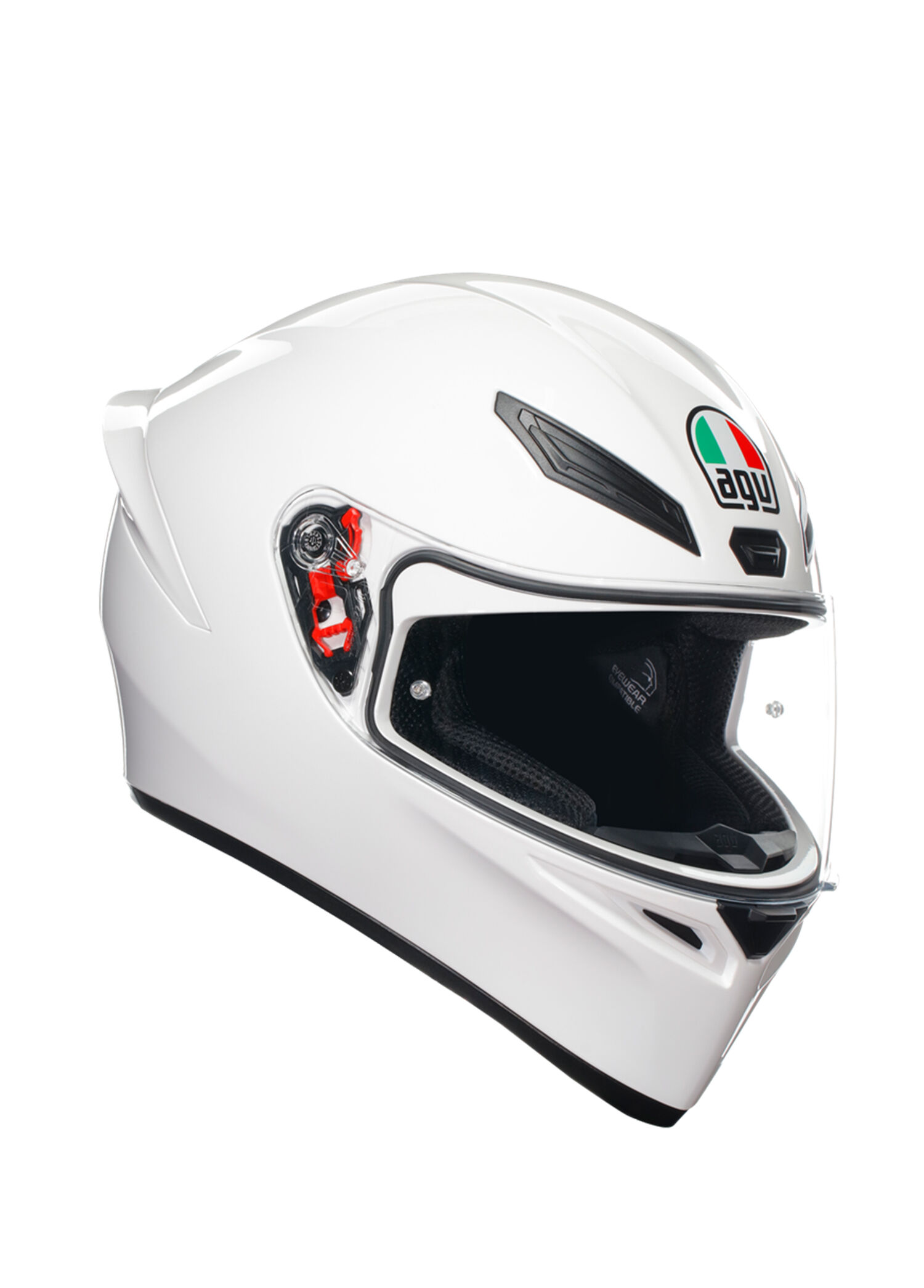 K1 S Mono White Kapalı Motosiklet Kaskı