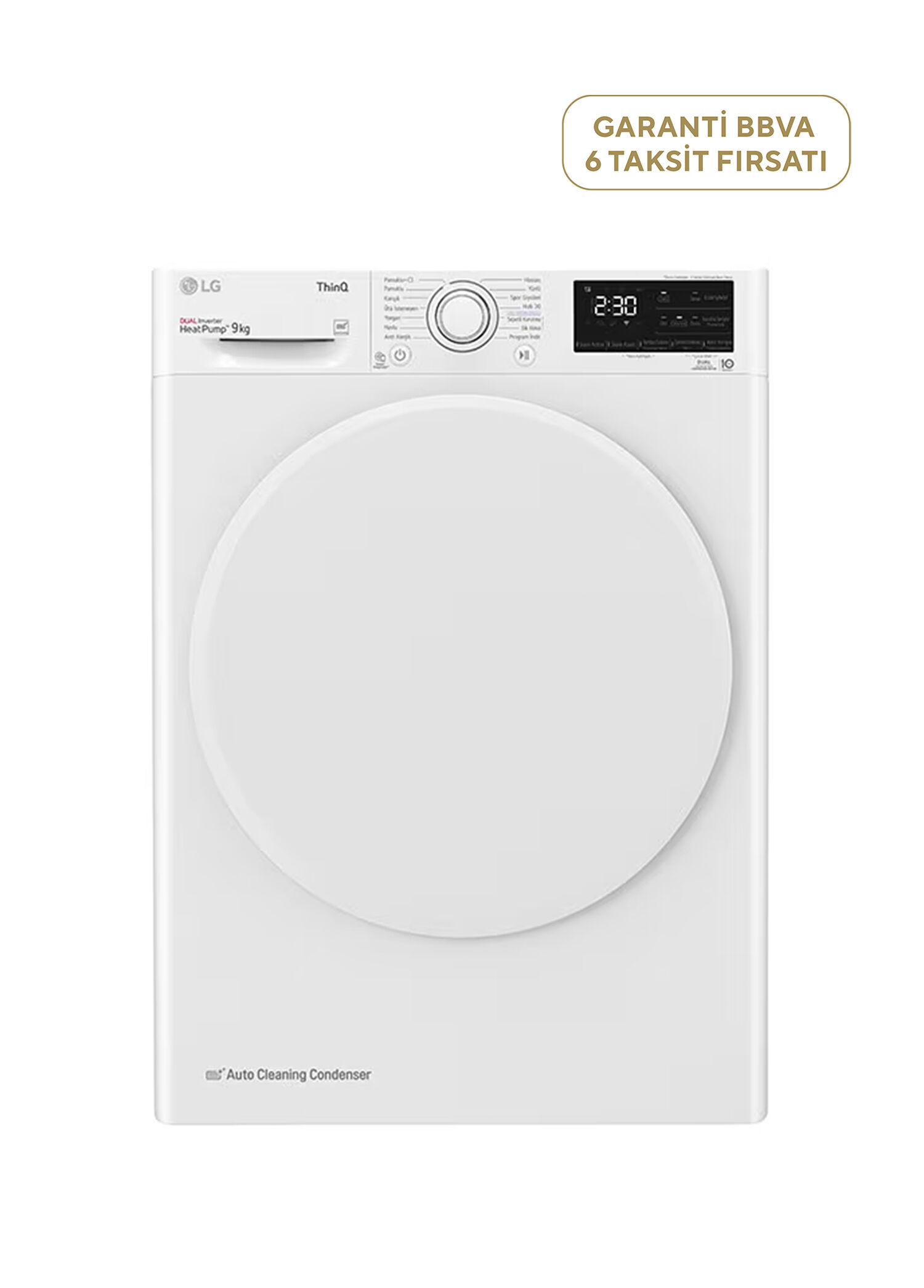 Beyaz İkili Isı Pompalı Kurutma Makinesi 9 Kg