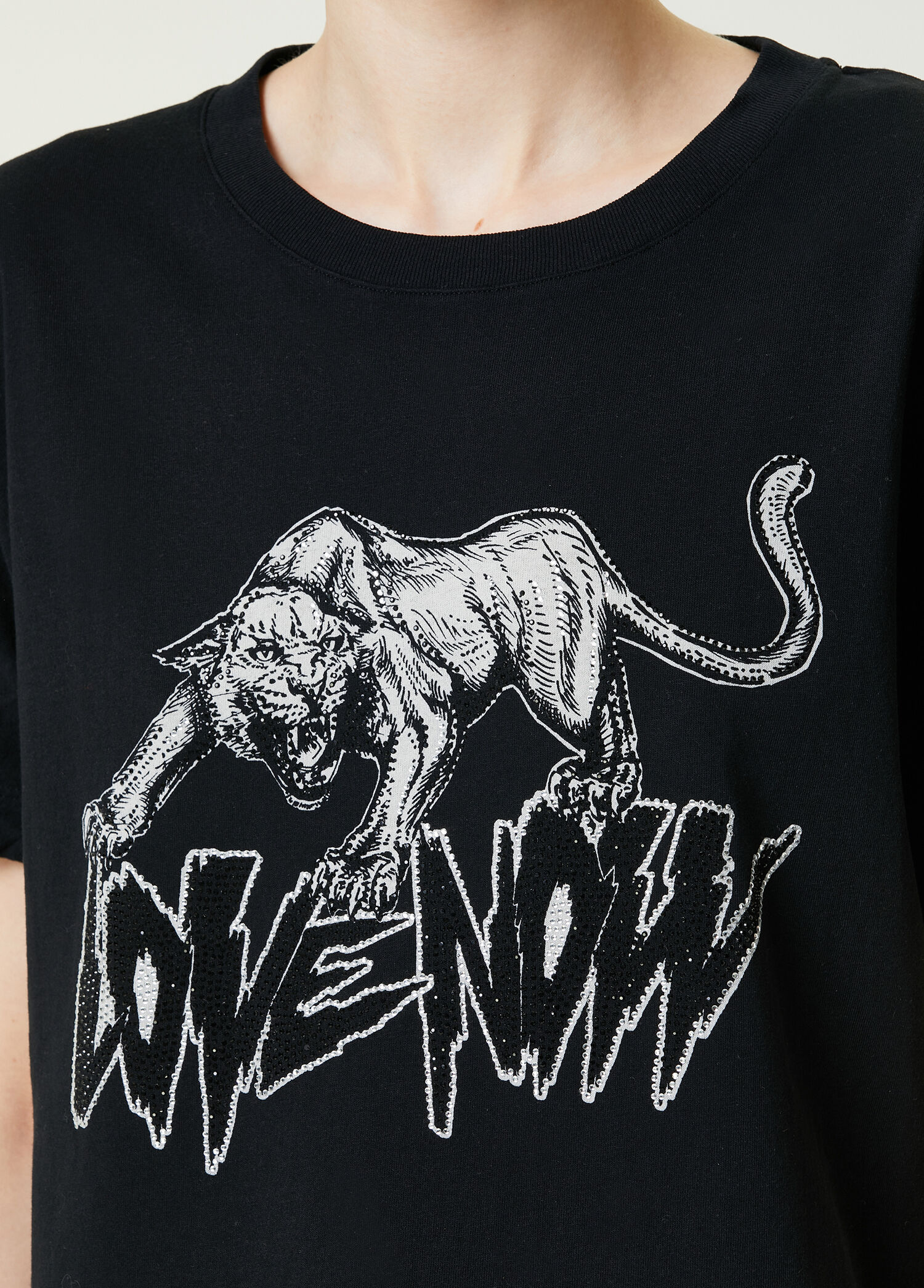 Beymen Tom Jaguar Siyah Bisiklet Yaka T-shirt. 4