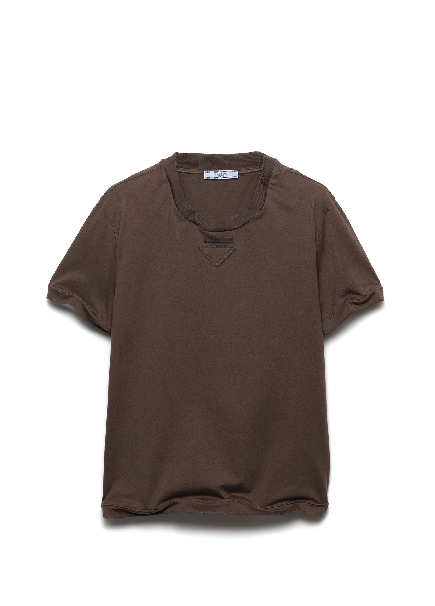 Kahverengi Kısa Kollu Kadın Jarse T-shirt