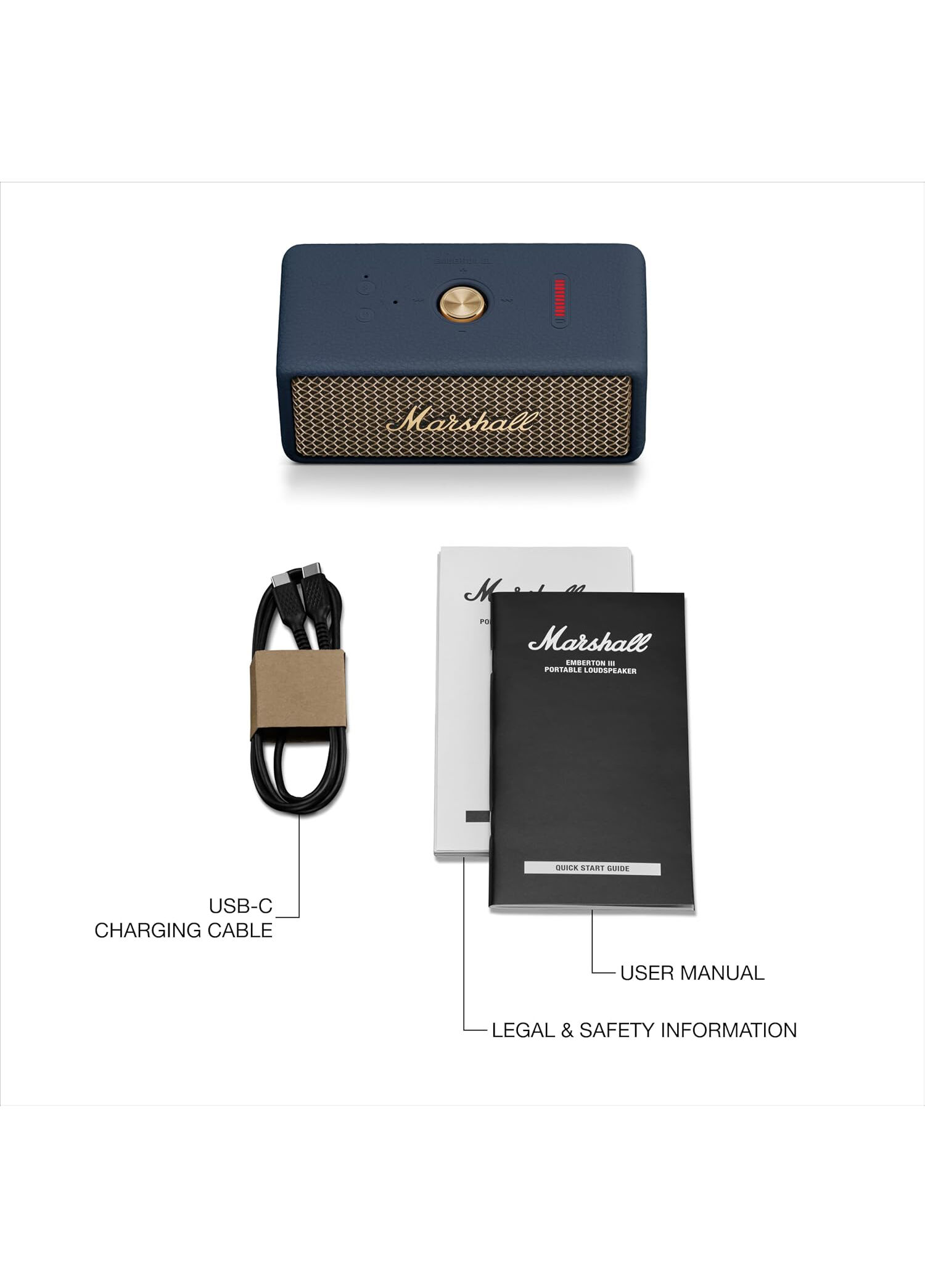 Marshall - Emberton III Midnight Blue Bluetooth Hoparlör - Mavi