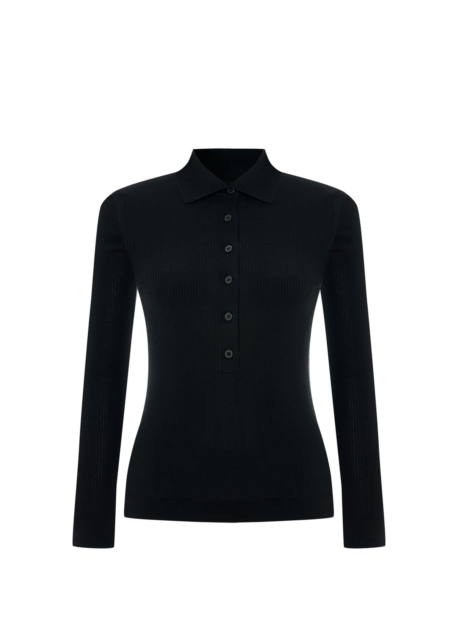 Waverly Black Polo Yaka Kadın Triko