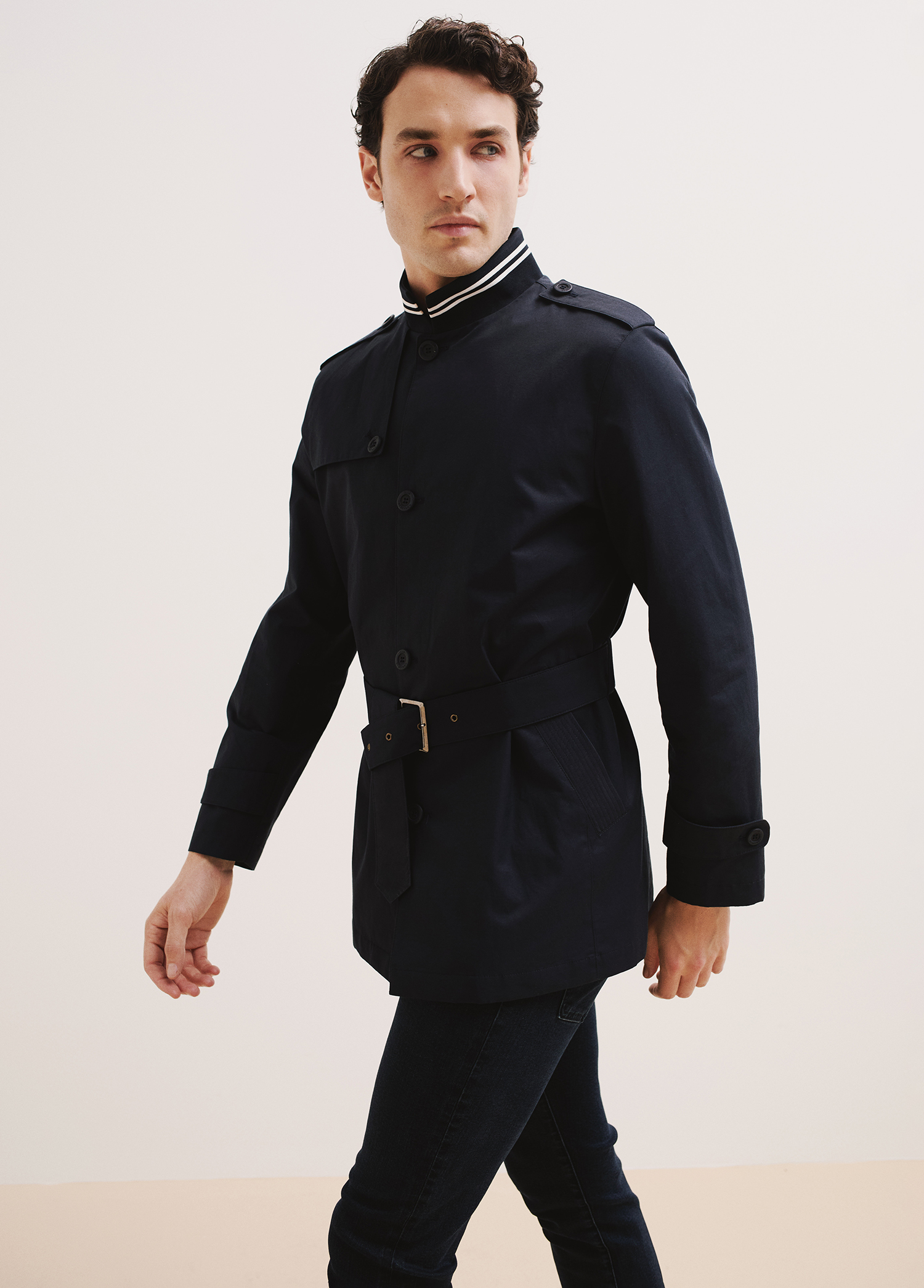 Navy Blue Overcoat