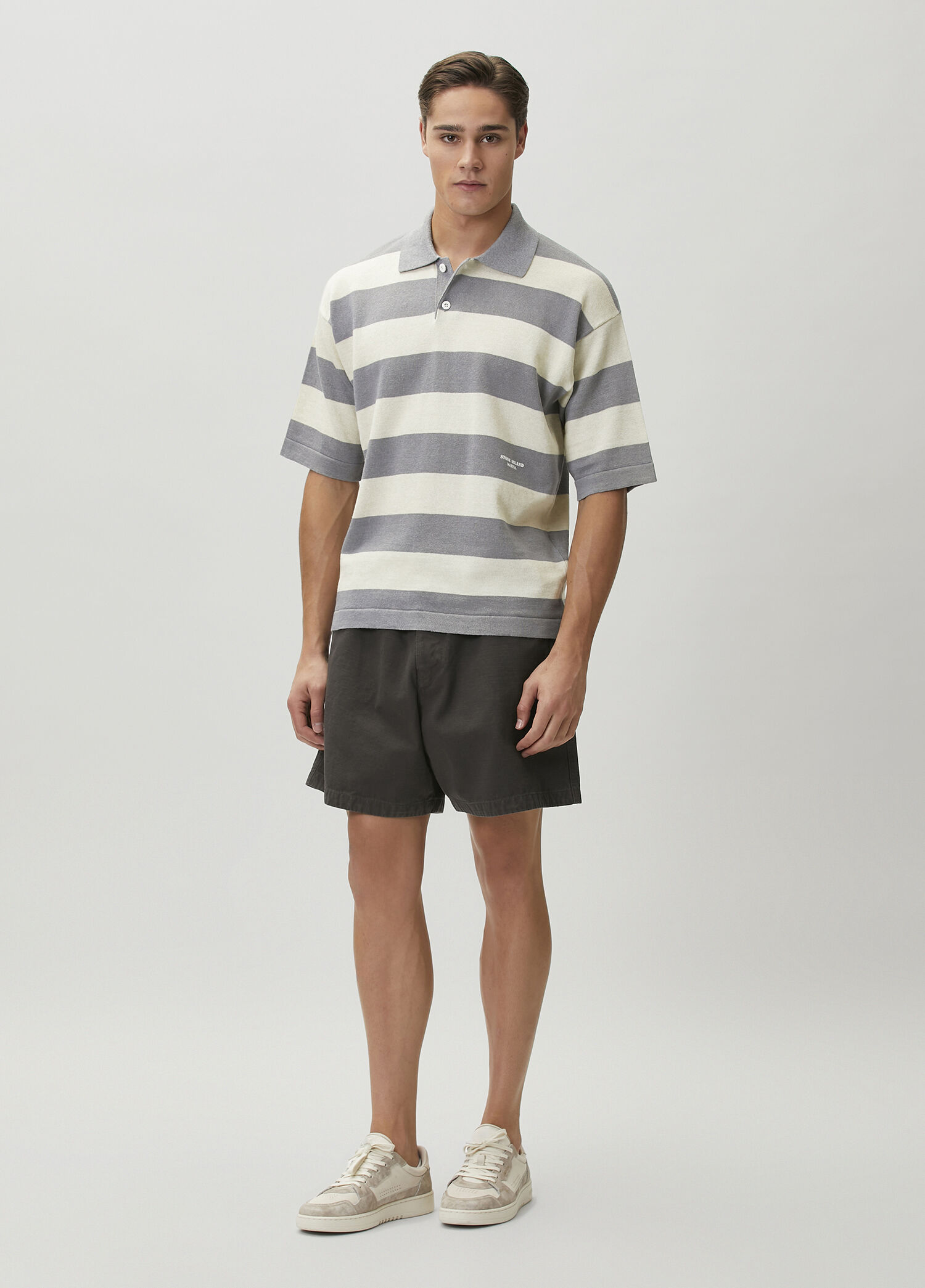 Anthracite Bermuda Shorts with Belt