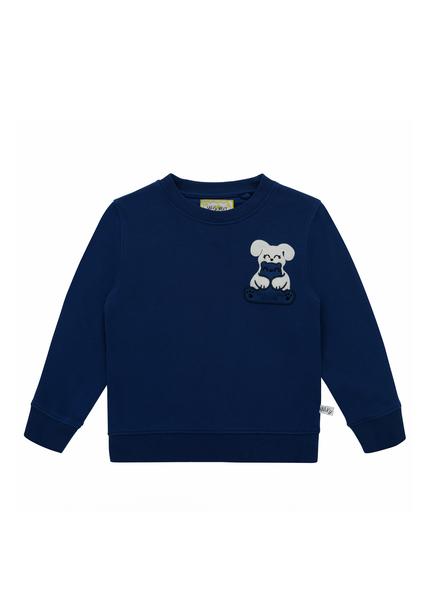 Lacivert Organik Pamuk Unisex Çocuk Sweatshirt