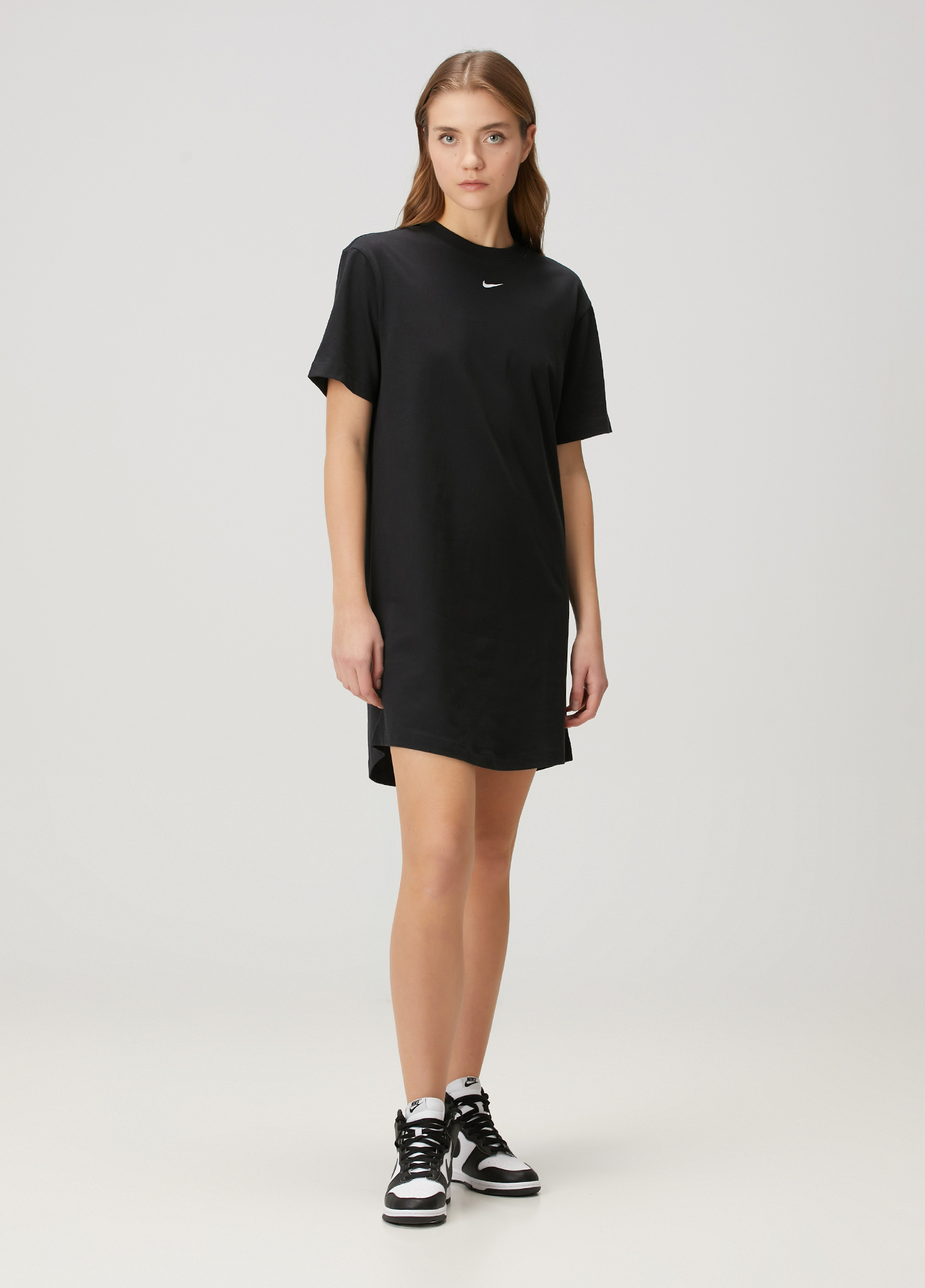 Siyah Mini T-shirt Elbise