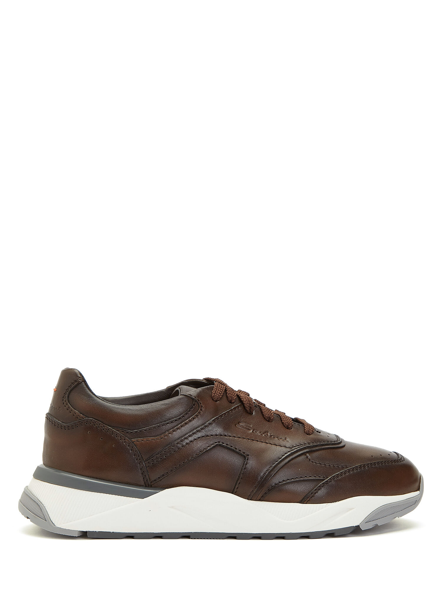 Innova Koyu Kahverengi Erkek Deri Sneaker