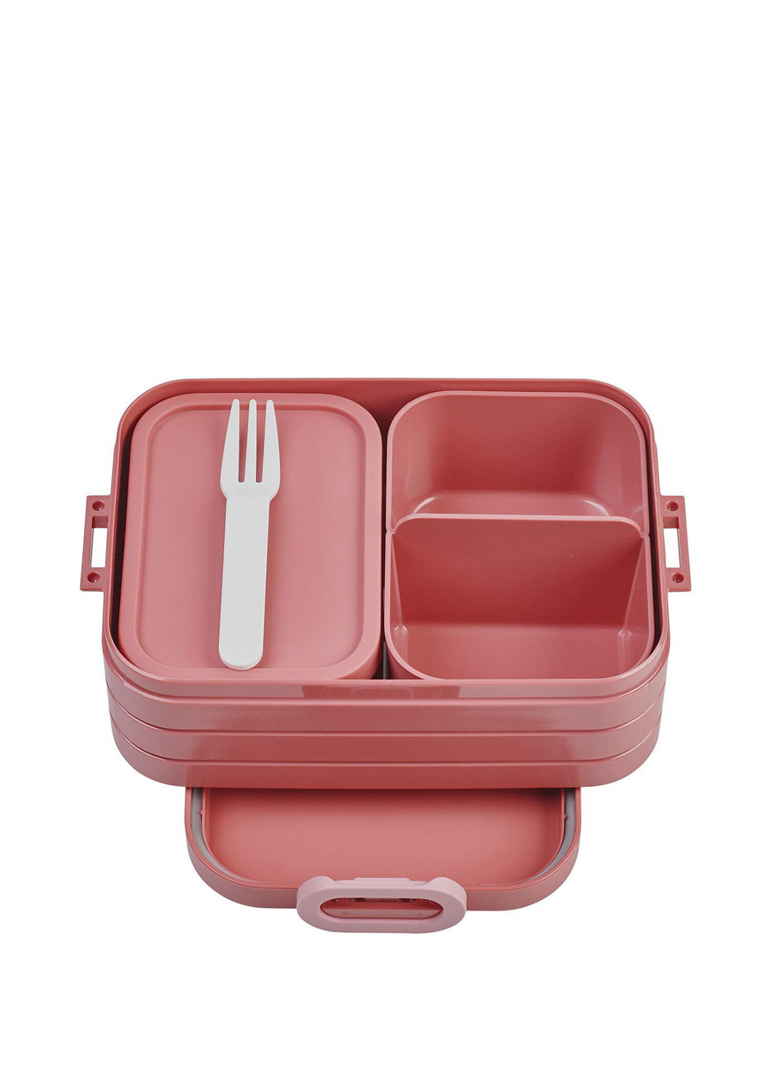 Bento Lunch Box Take A Break Midi Bölmeli Koyu Pembe Plastik Portatif Yemek Kabı