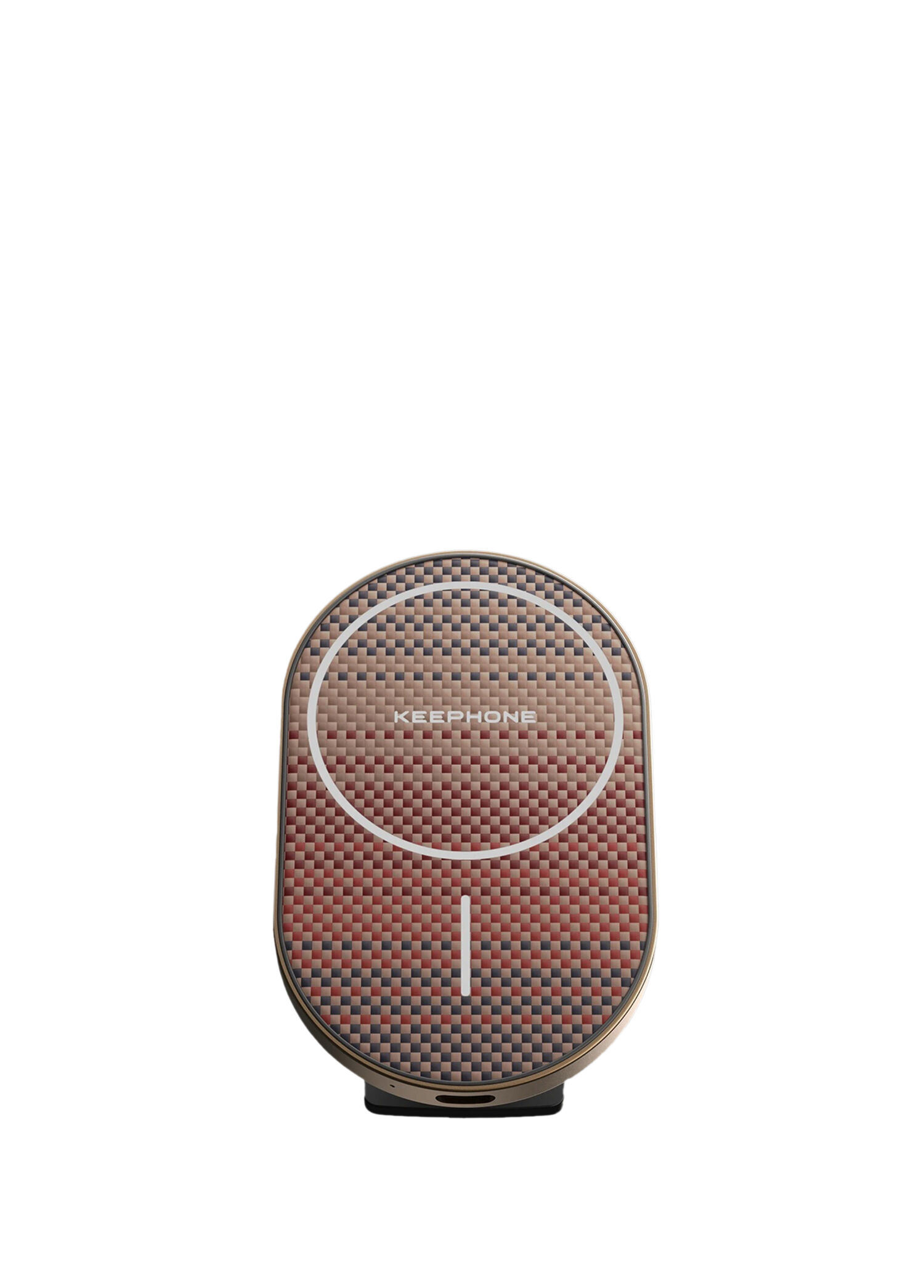 KPW-081 Kevlar Seanova Gün Batımı 2in1 360 Derece Ayarlanabilir 15W Kablosuz Şarj Destekli Manyetik Magsafe Uyumlu Telefon Tutucu