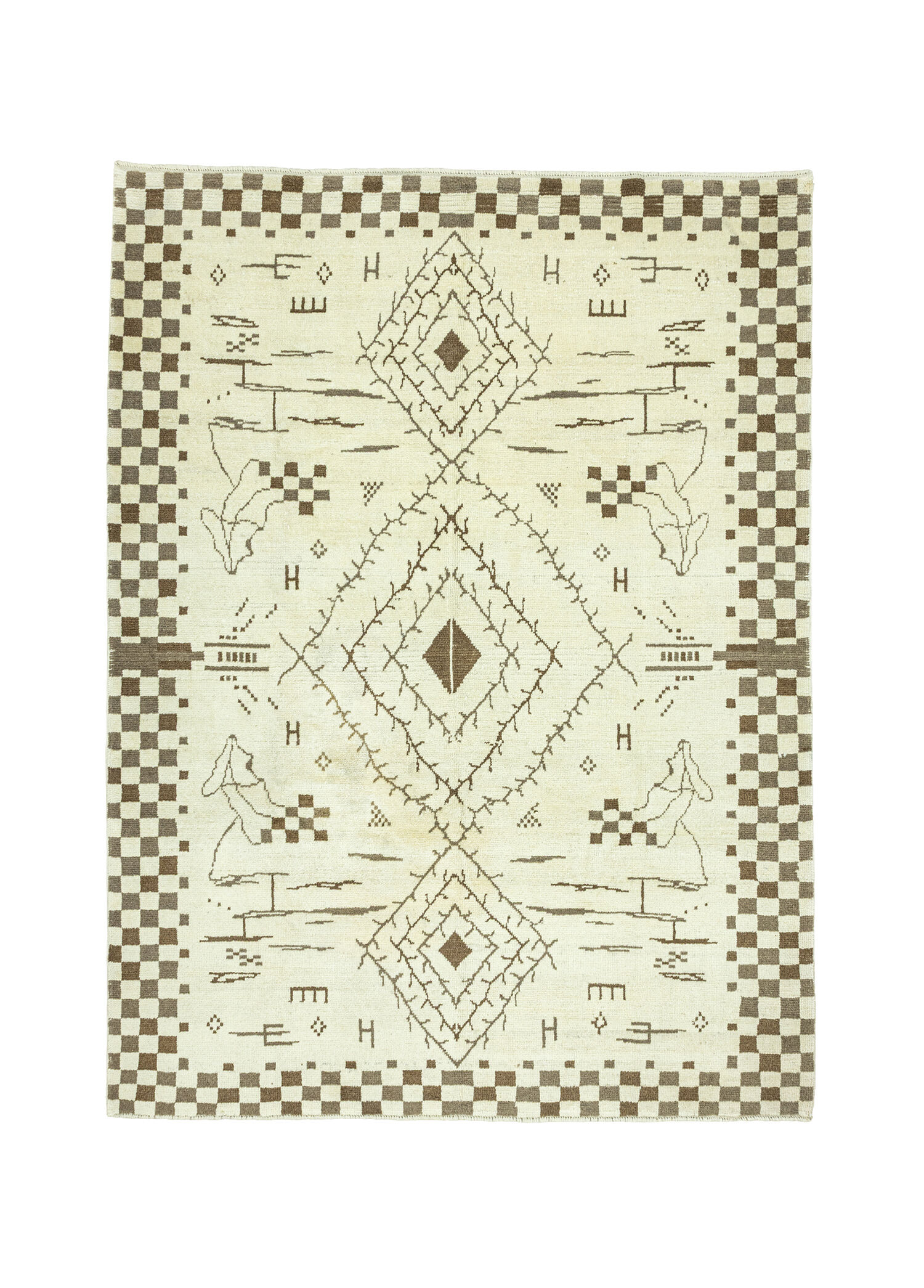Jadida Etnik Desenli Moroccan El Dokuma Halı 240x286 cm