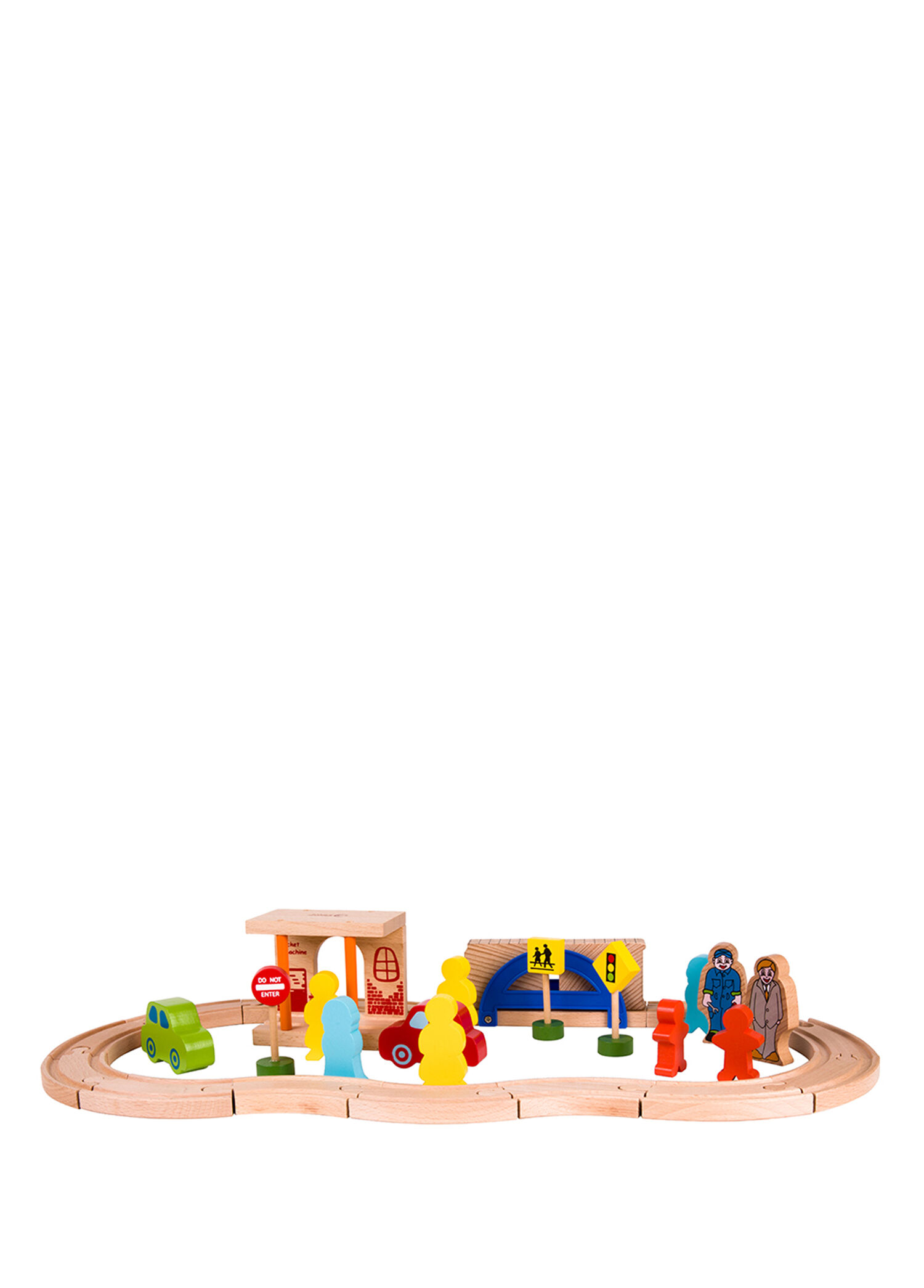 Ahşap 110 Parça Tren Seti