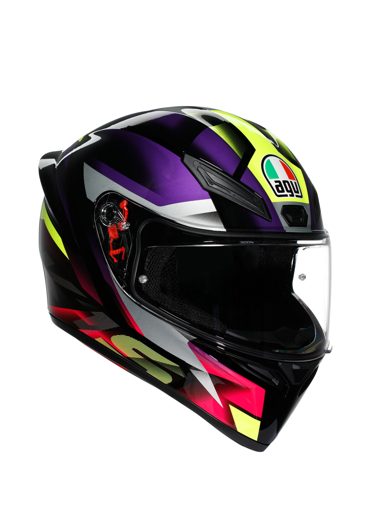 K1 S Fastlap Black Purple Pink Kapalı Motosiklet Kaskı