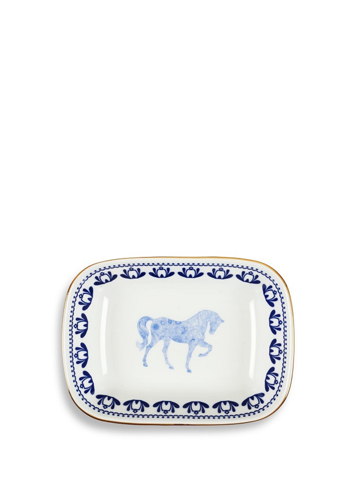 Horse Luck Collection Blue At Figürlü Porselen Meze Tabağı 17 cm