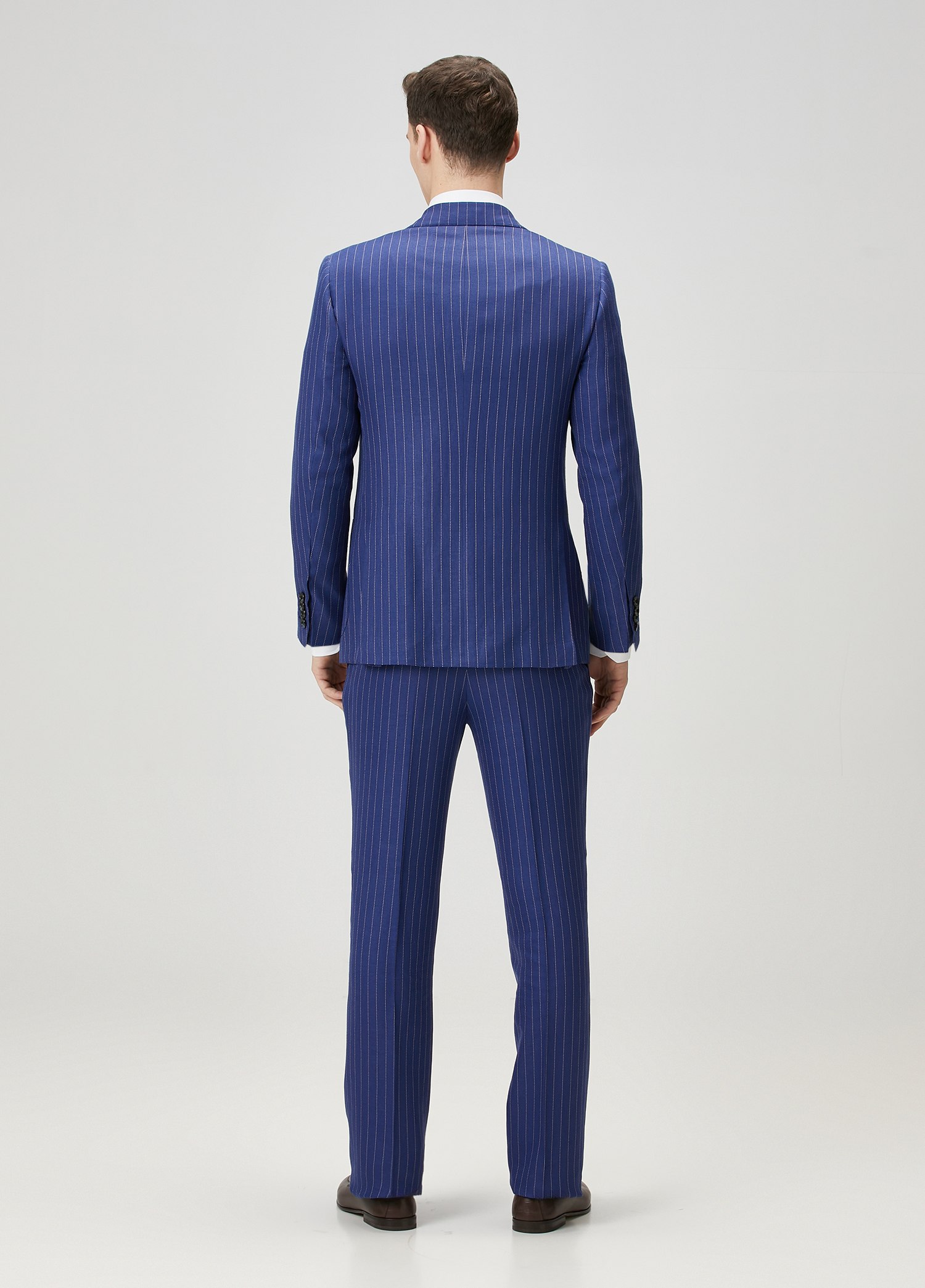 【送料&関税込】Kiton Blue Striped Silk Single-breasted Blaz Kiton Men's Silk and Cashmere Jersey Single-Breasted Sport