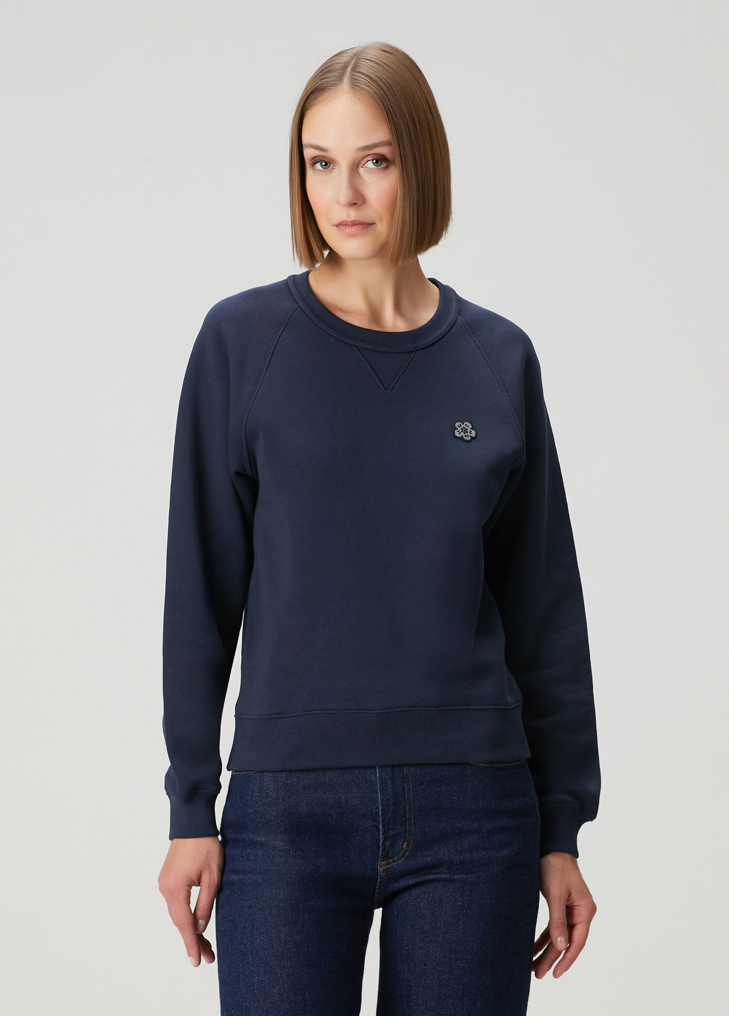 Boke Flower Lacivert Sweatshirt