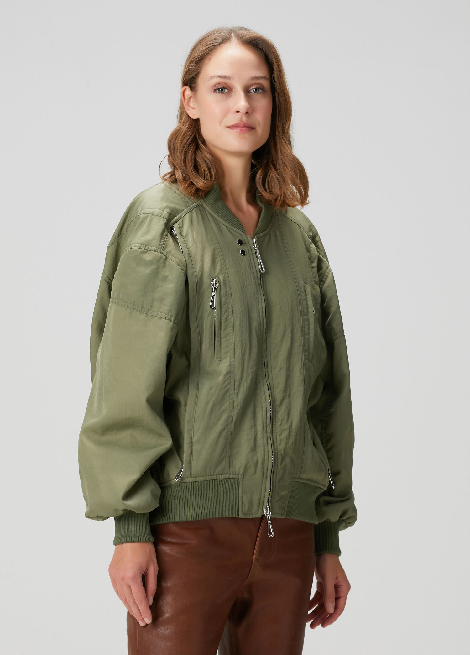 Haki Bomber Ceket
