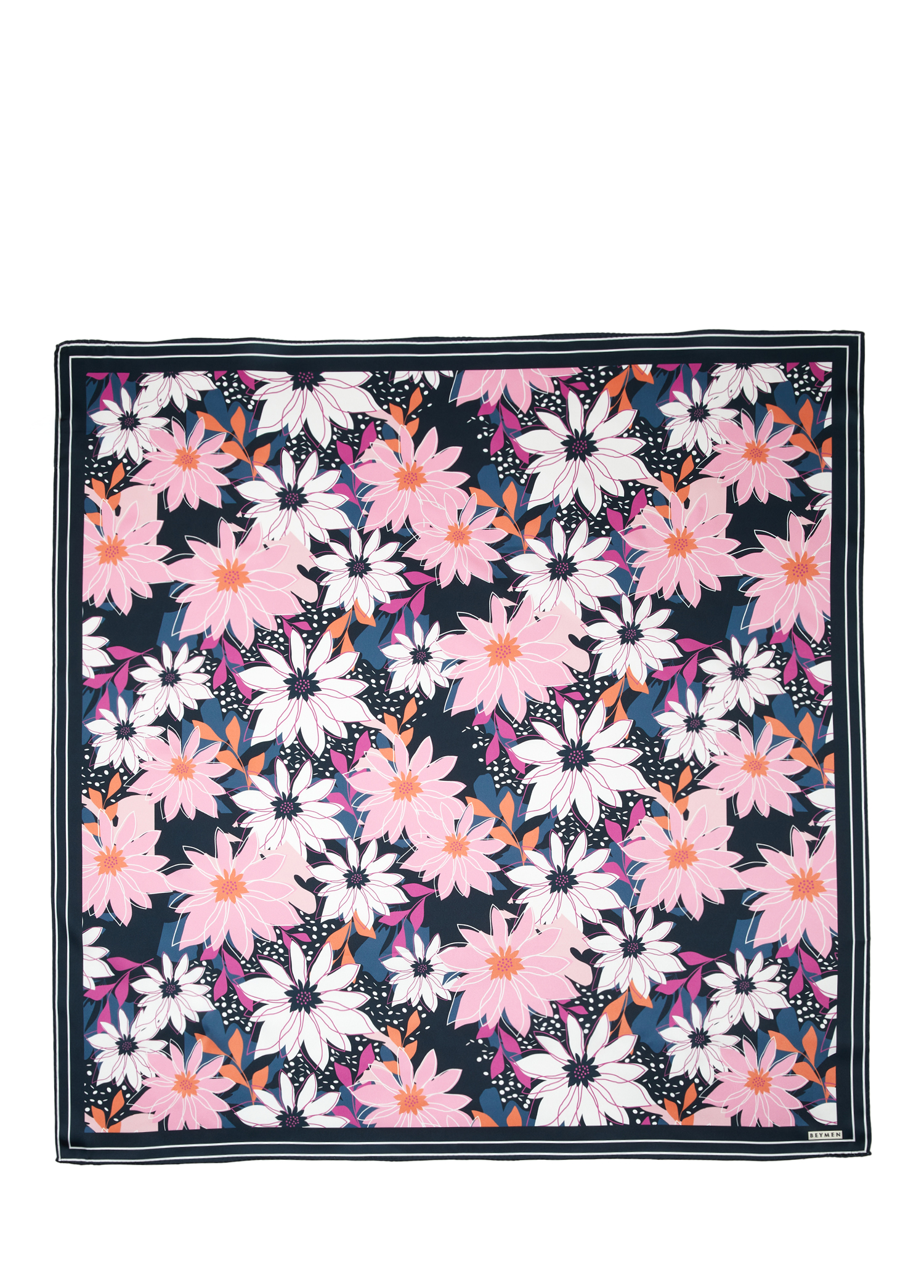 Çok Renkli 90x90 cm Twill Eşarp