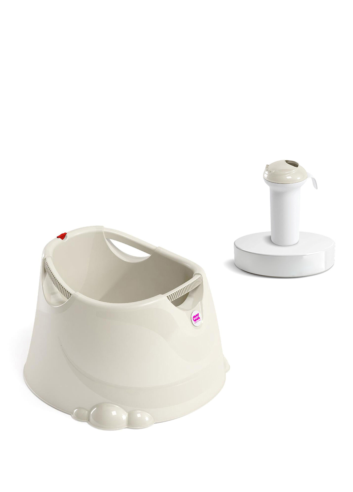 Opla Küvet ve Kırık Beyaz & Splash Bebek Duşu Banyo Seti