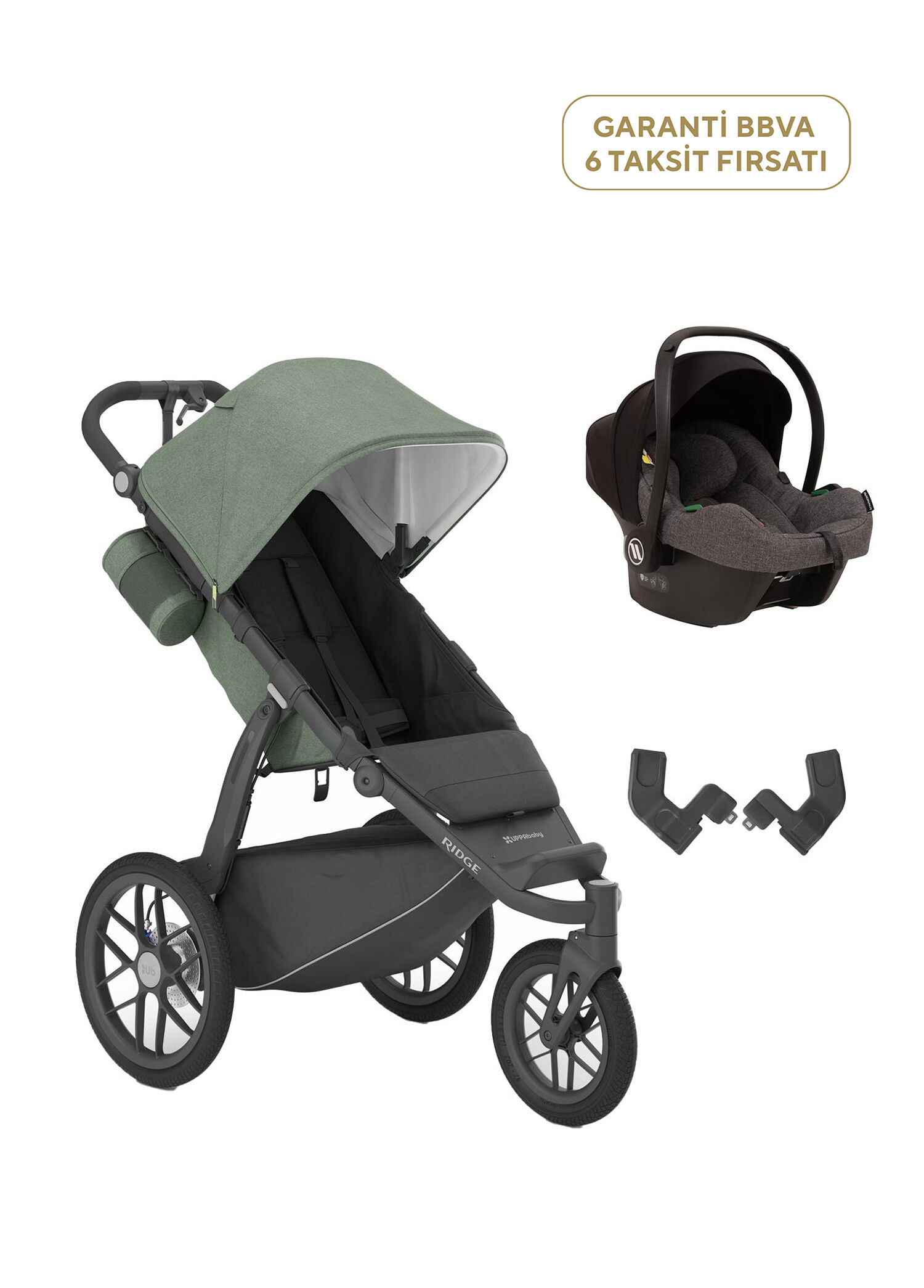 Ridge Cosmo Gwen Grey Seyahat Sistem Bebek Arabası