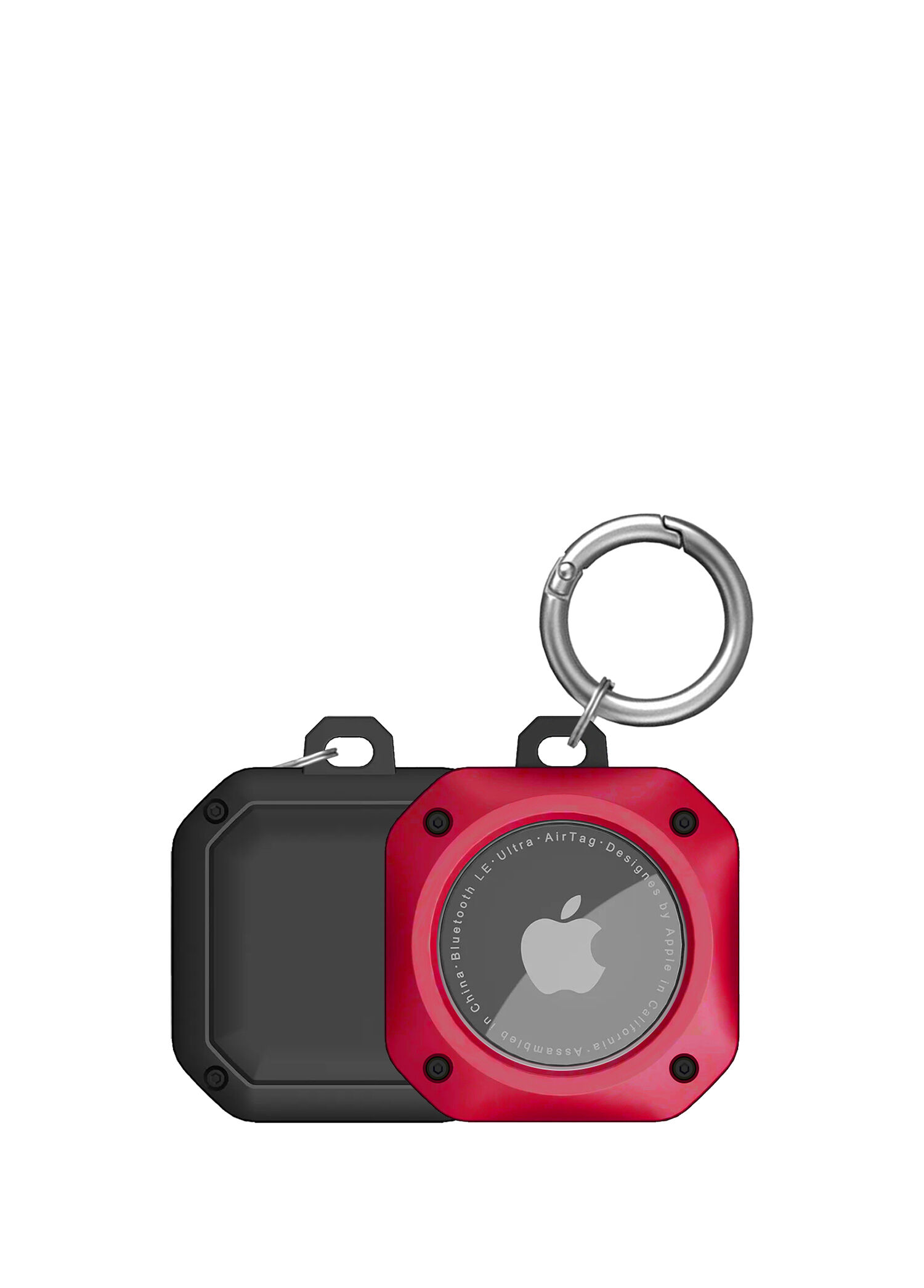 TagSafe ProShield Red Taşınabilir Anahtarlık AirTag Uyumlu Kılıf