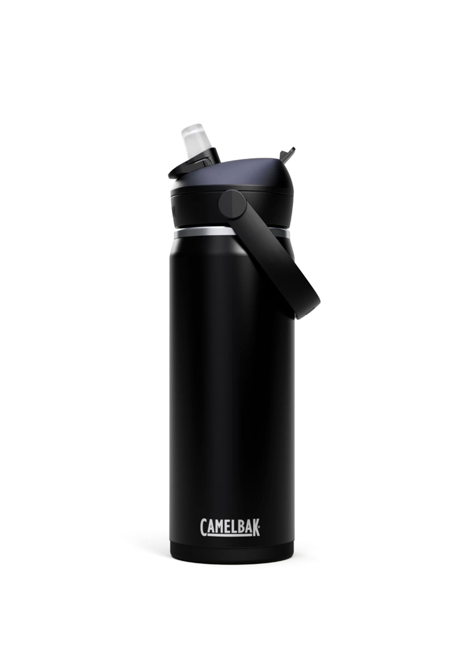 Thrive Flip Siyah Çelik Pipetli Termos 590 ml