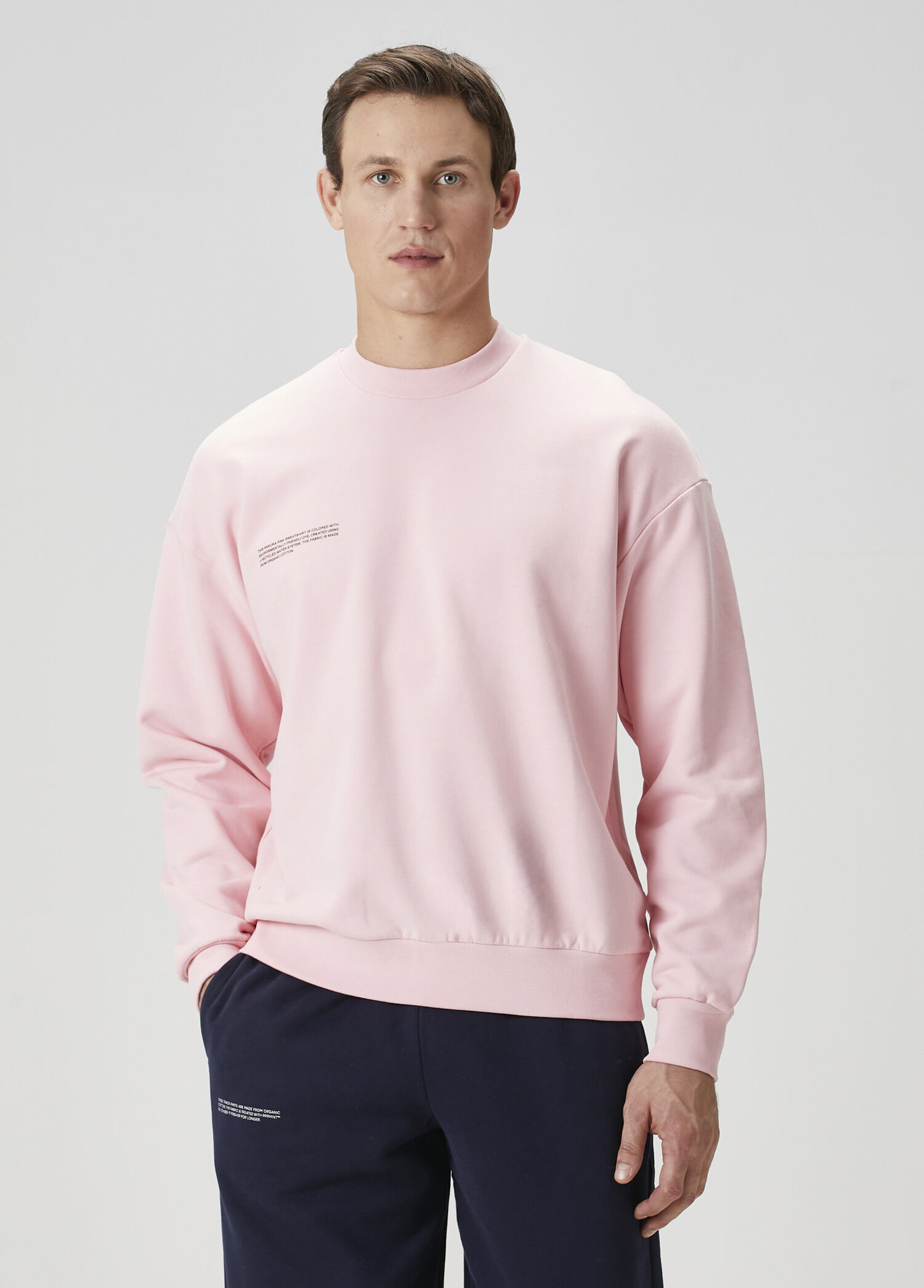 Pembe Organik Pamuk Sweatshirt