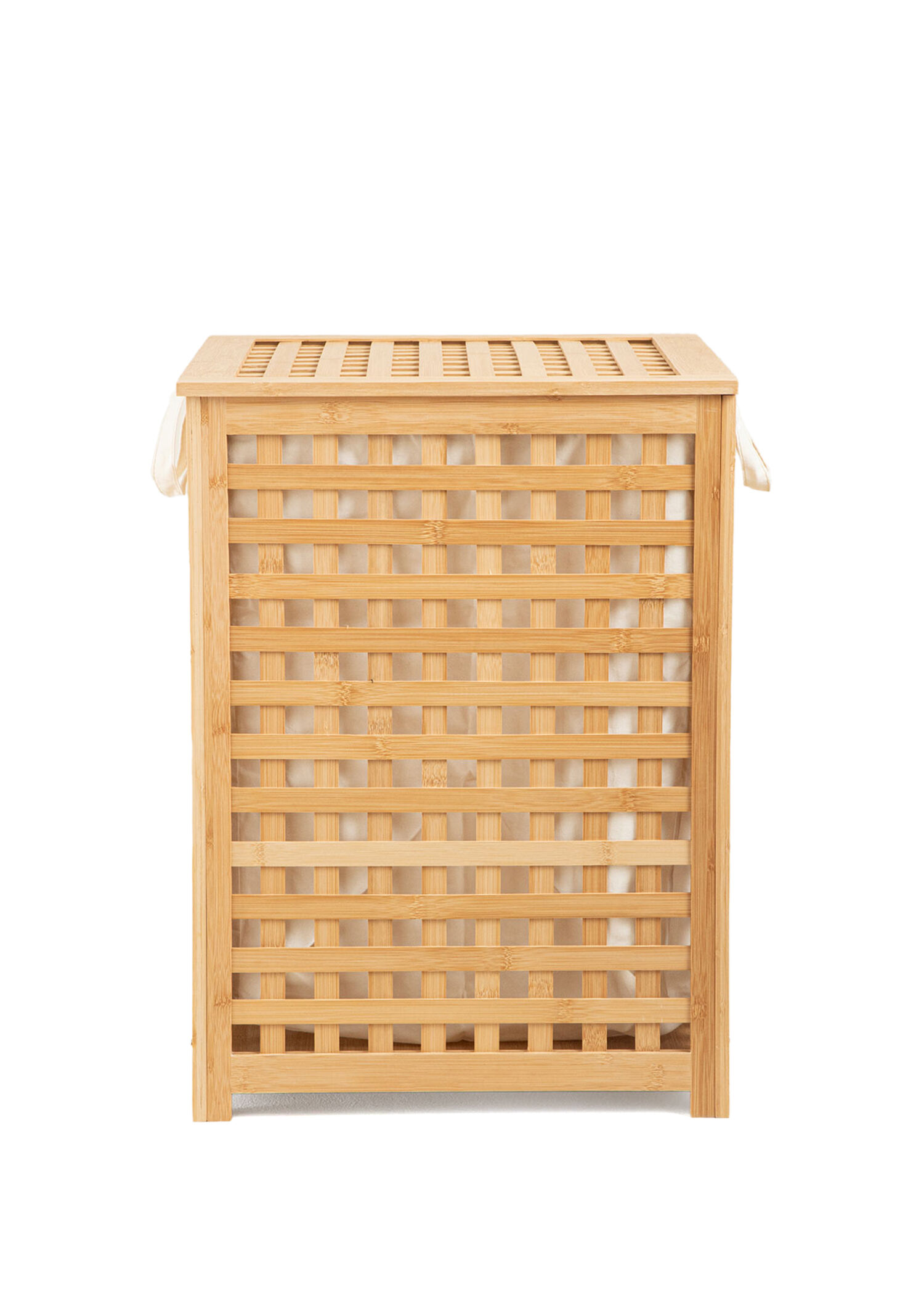 Natural Bambu Kahverengi Çamaşır Sepeti