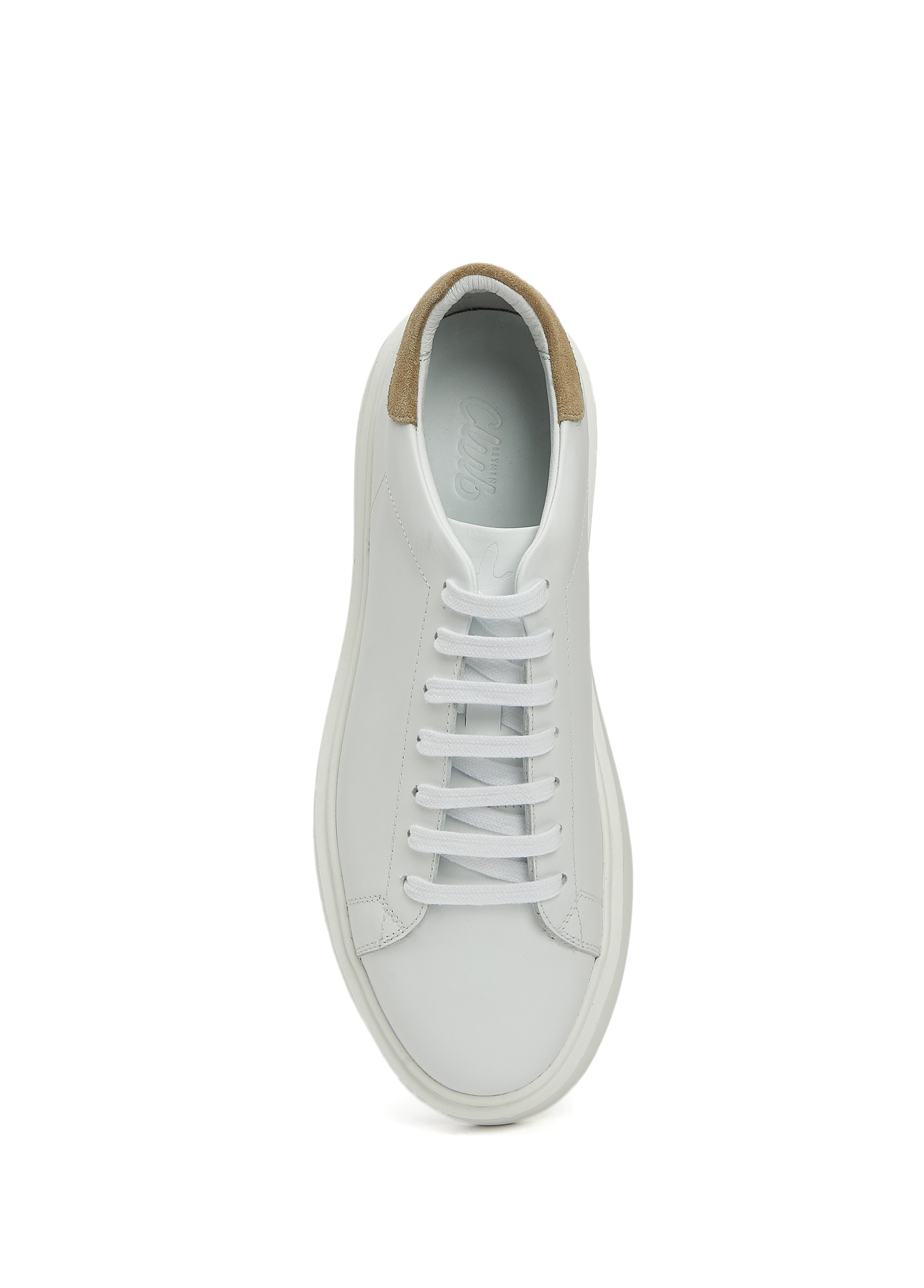 Beyaz Erkek Deri Sneaker_3