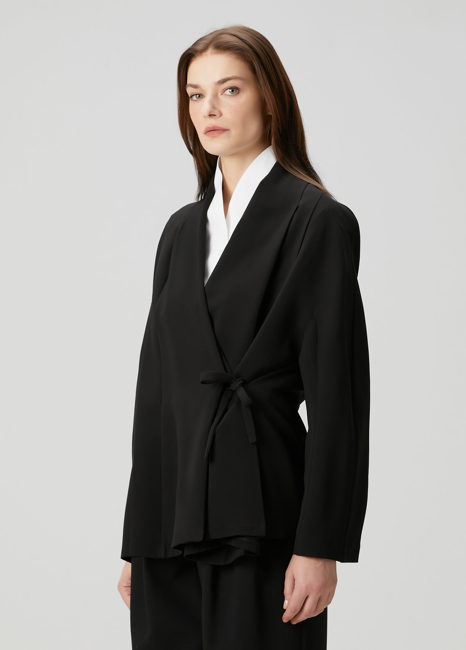Siyah İpek Kimono