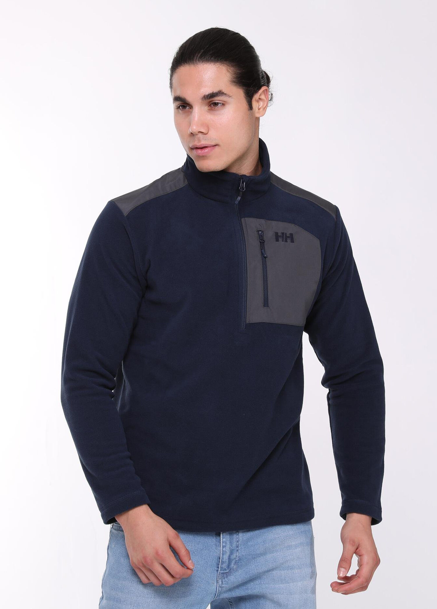 YA−MAN HRF17-P Helly Hansen NAVY Erkek Block Navy Yarım Fermuarlı Erkek Polar