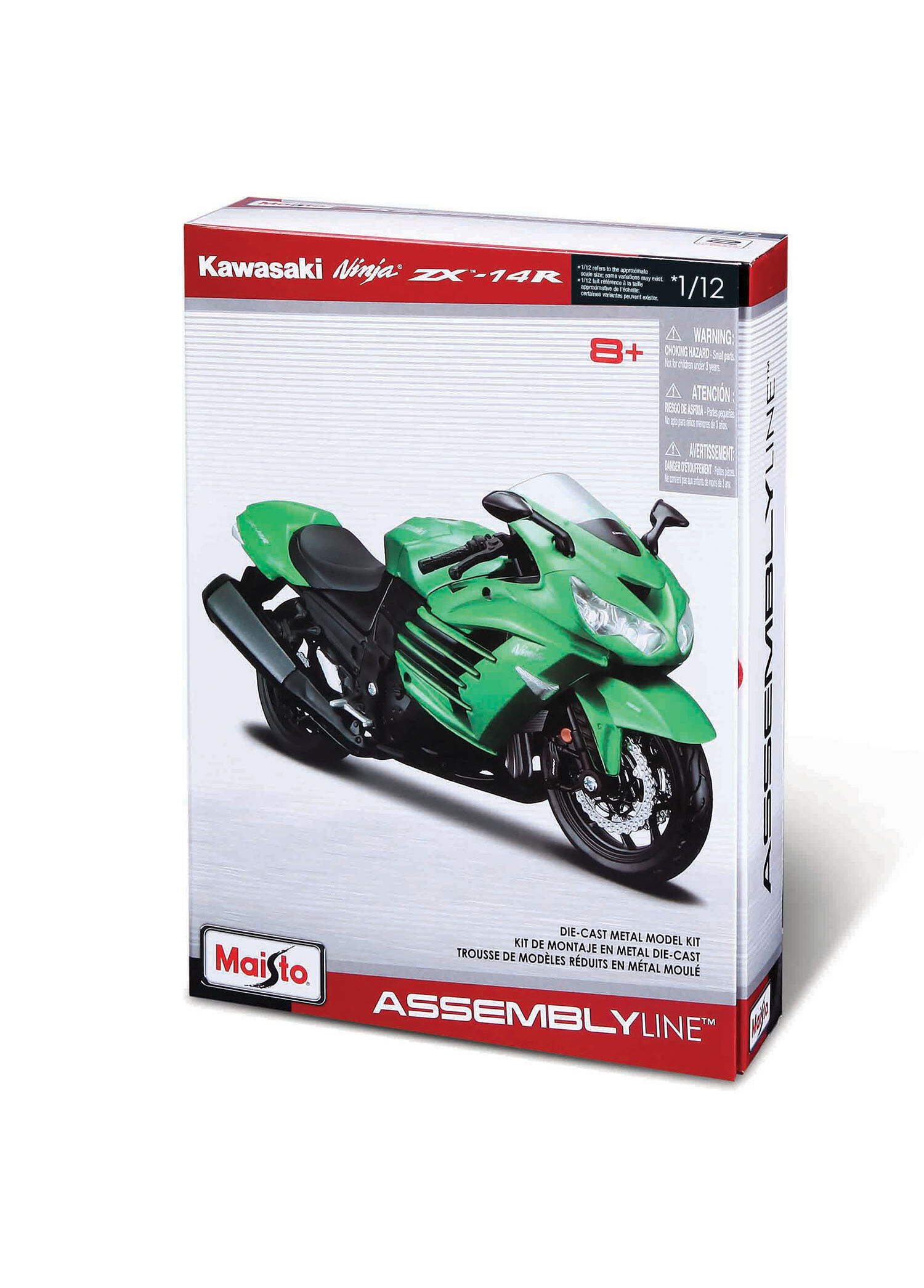 セット品 Maisto - Kawasaki Ninja ZX-14R 1:12 Model Kit Motosiklet - Yeşil