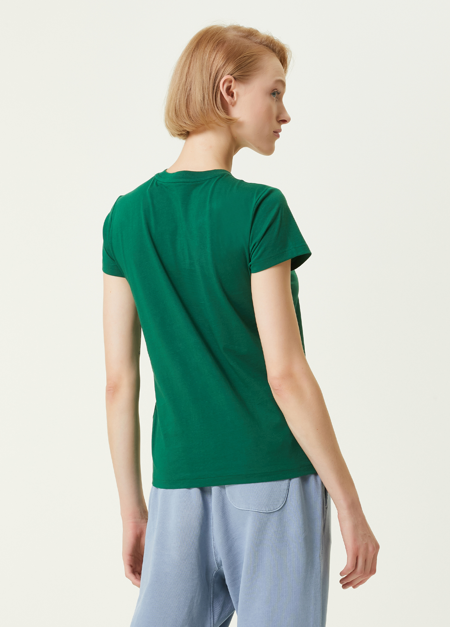 Beymen Koyu Yeşil Bisiklet Yaka T-shirt. 4 Beymen Koyu Yeşil Bisiklet Yaka T-shirt. 4