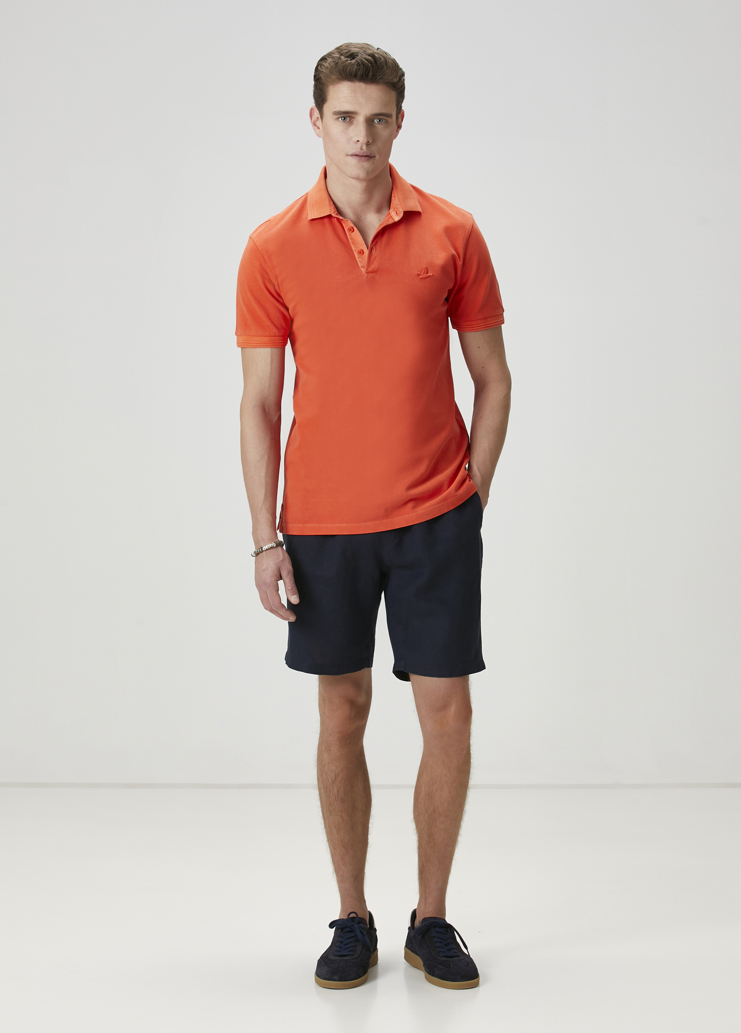 Comfort Fit Nar Çiçeği Polo Yaka T-shirt_2