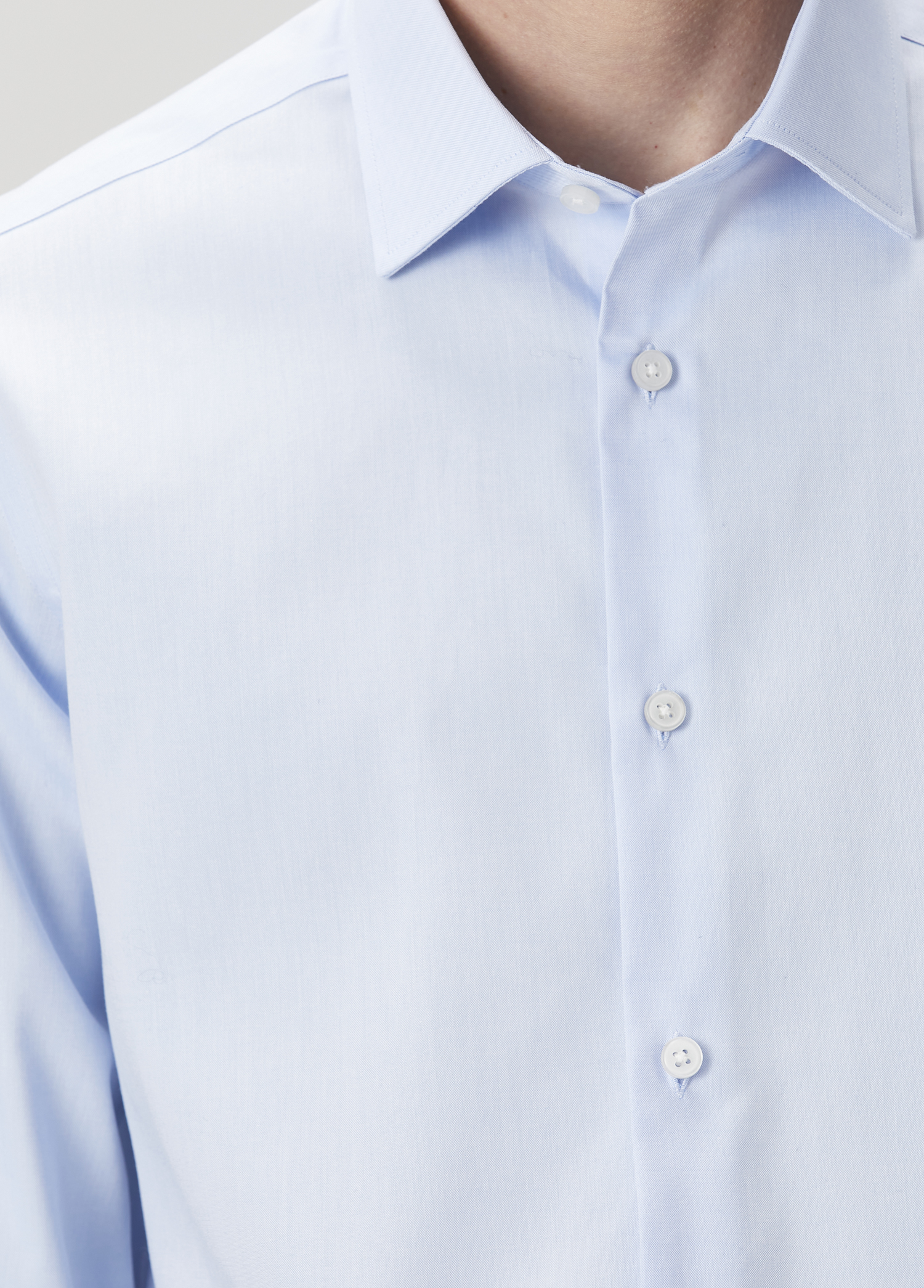 Comfort Fit Açık Mavi Non-iron Oxford Gömlek_6