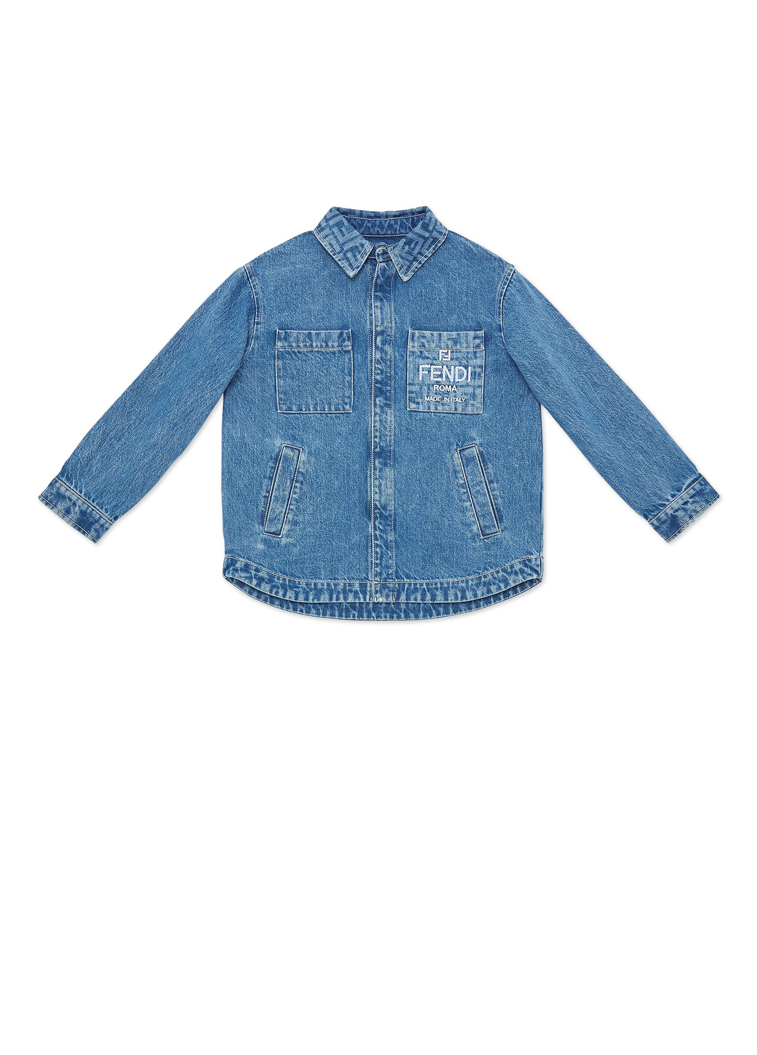 Lacivert Unisex Çocuk Denim Ceket