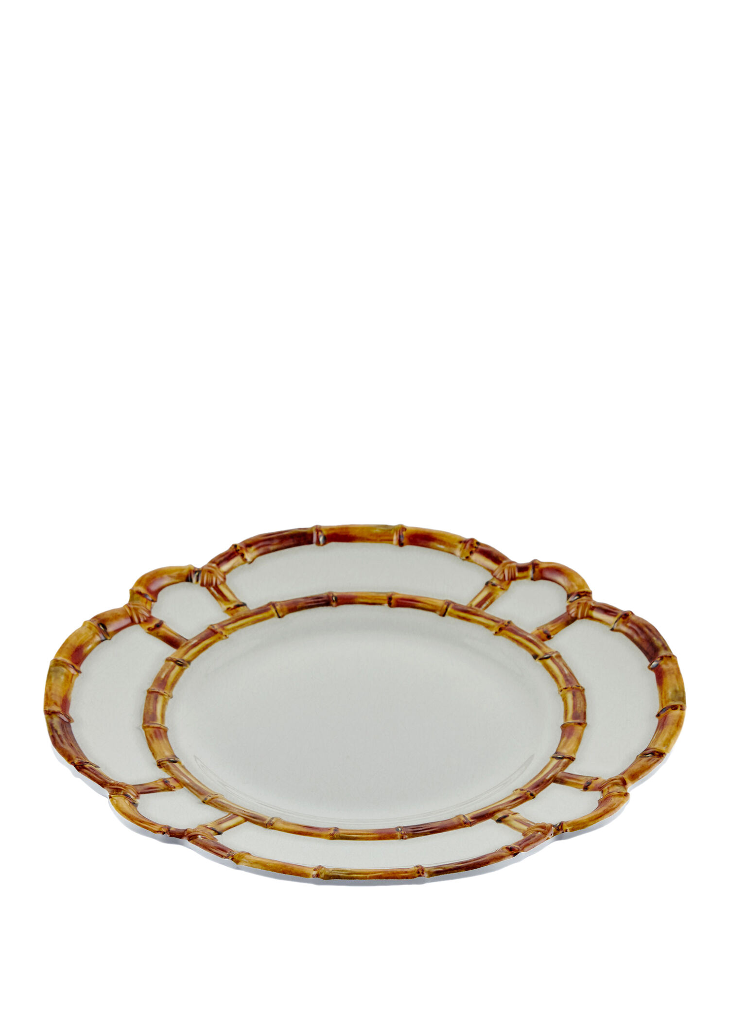 Bambu Beyaz Melamin Yemek Tabağı 28 cm