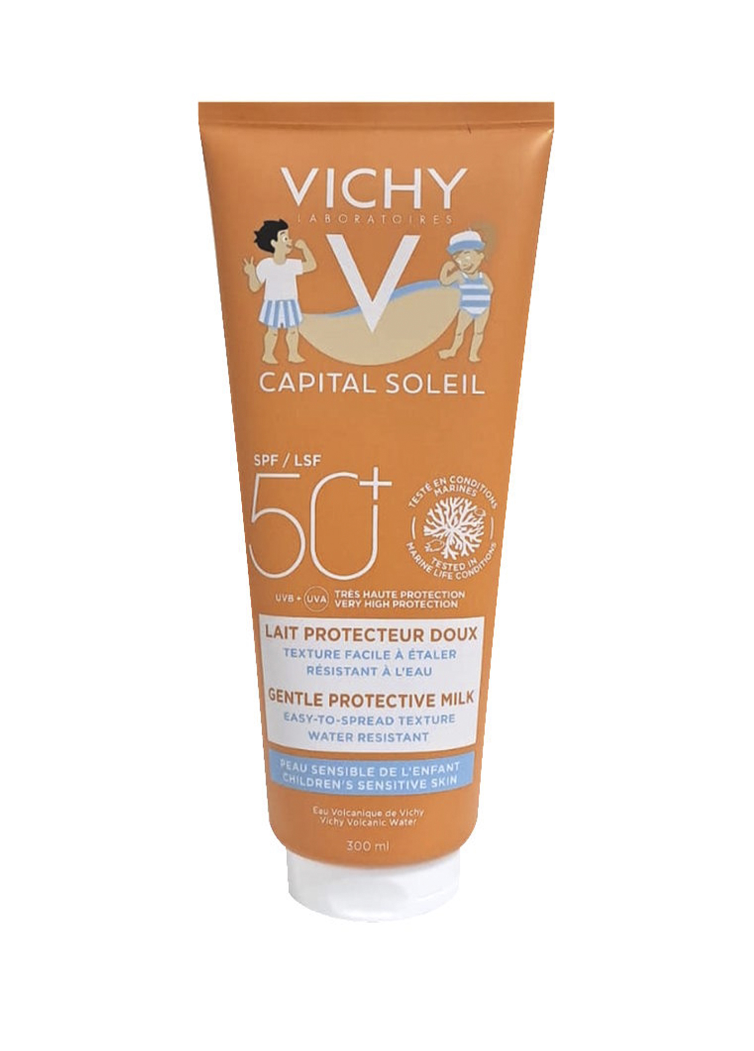 Capital SPF50+ Çocuklar İçin Yüksek Korumalı Yüz ve Vücut Sütü 300 ml