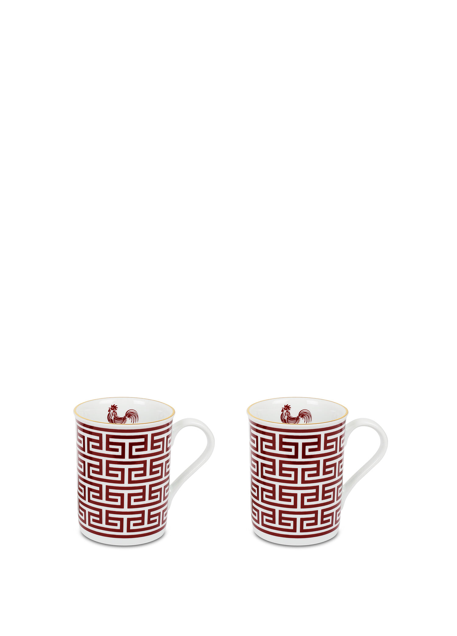 P Some Home Istanbul Lucky Rooster Collection Red 2Li Kupa Set