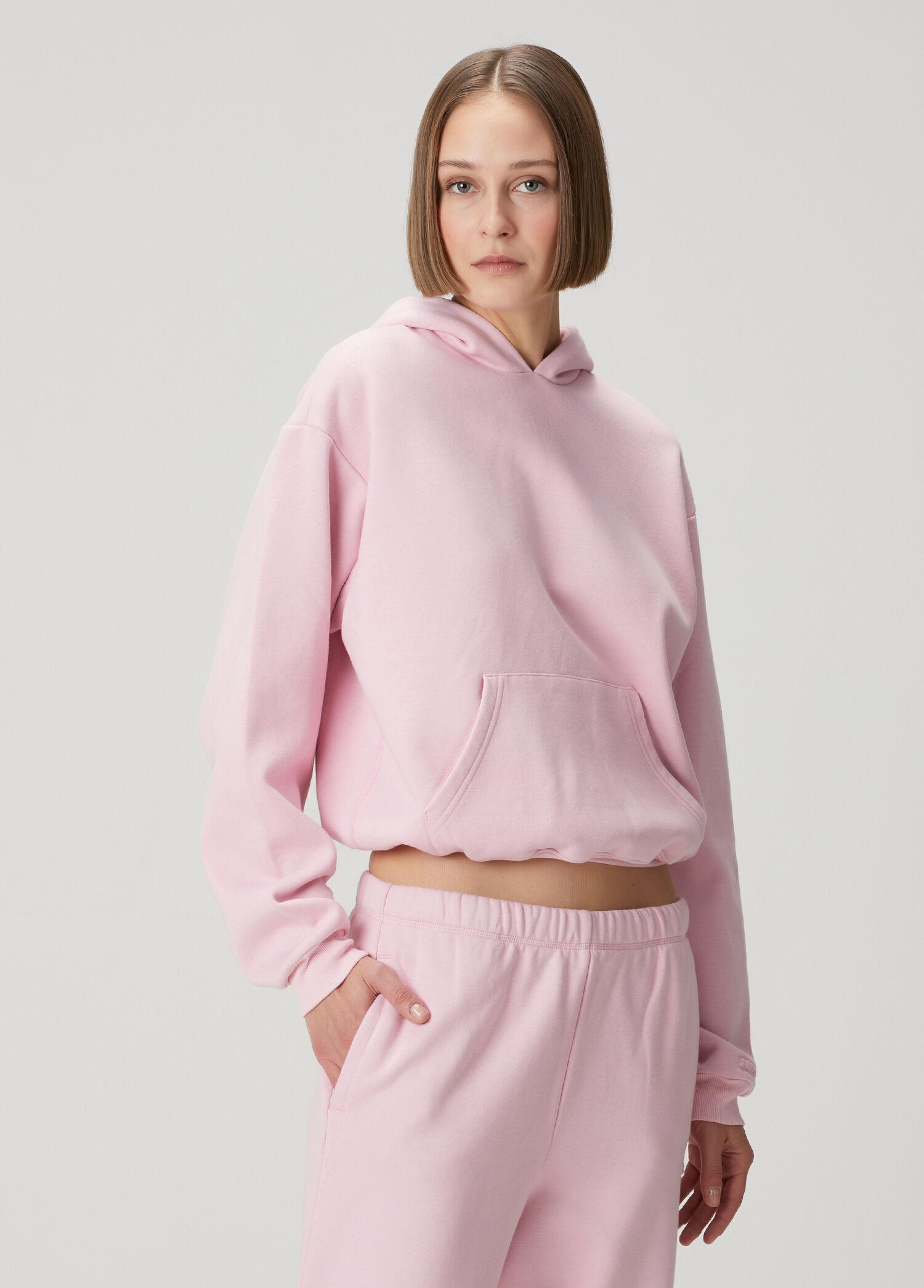 Classic Pembe Hoodie