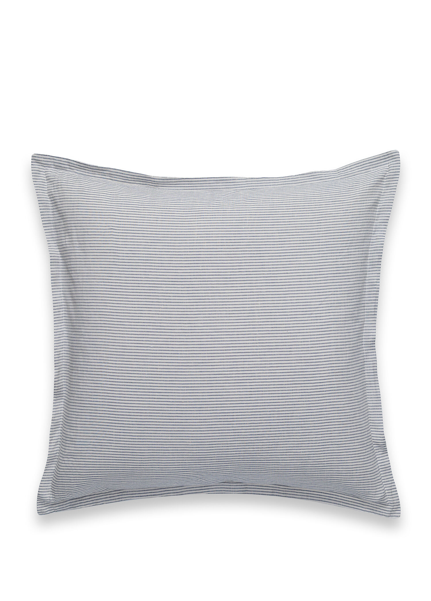 Lina Stripe Cream Ocean Pamuk Keten Yastık Kılıfı 65 x 65 cm