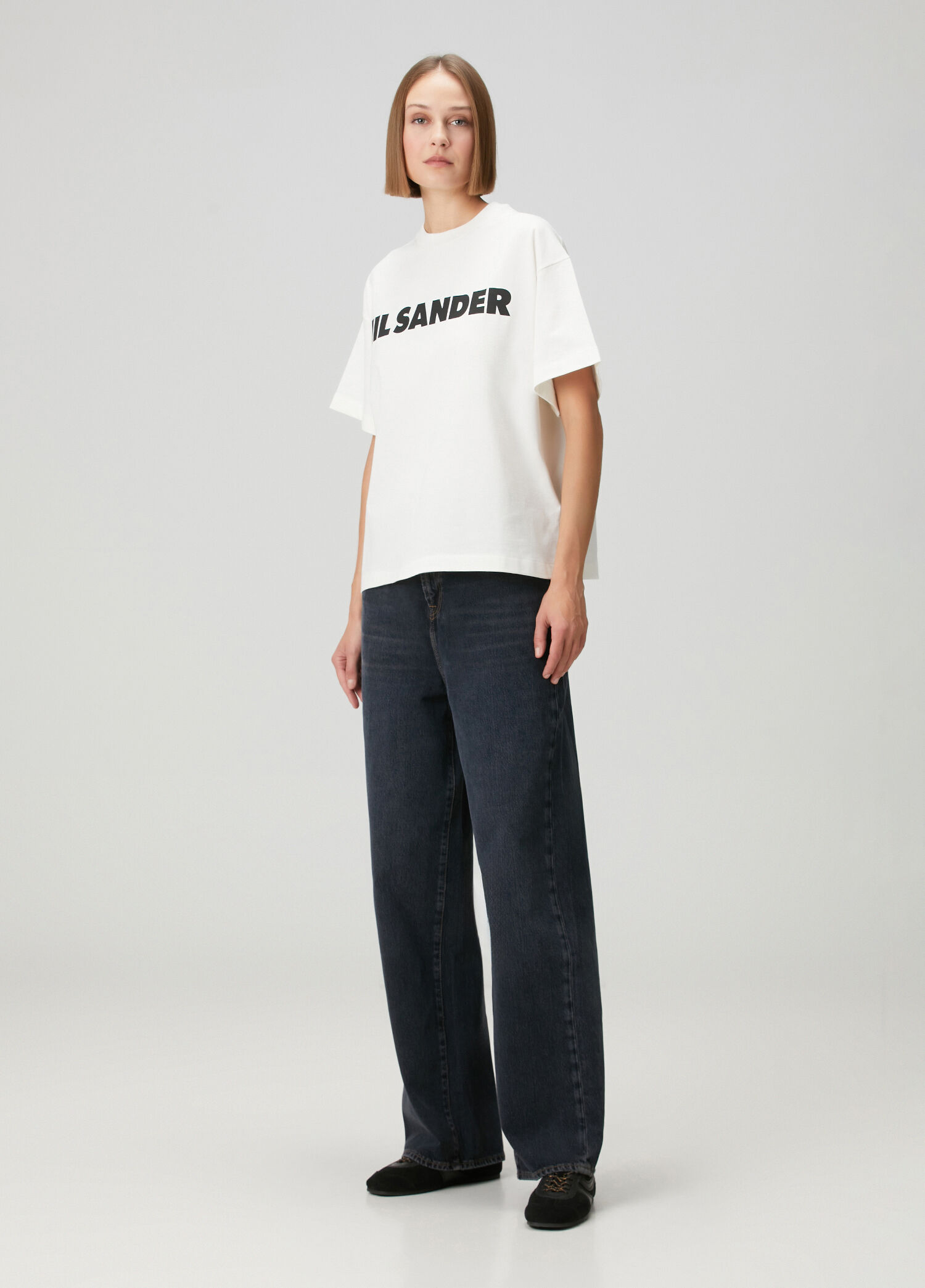 Jil Sander Beyaz Kadın Beyaz Logolu T-shirt 1879564 | Beymen
