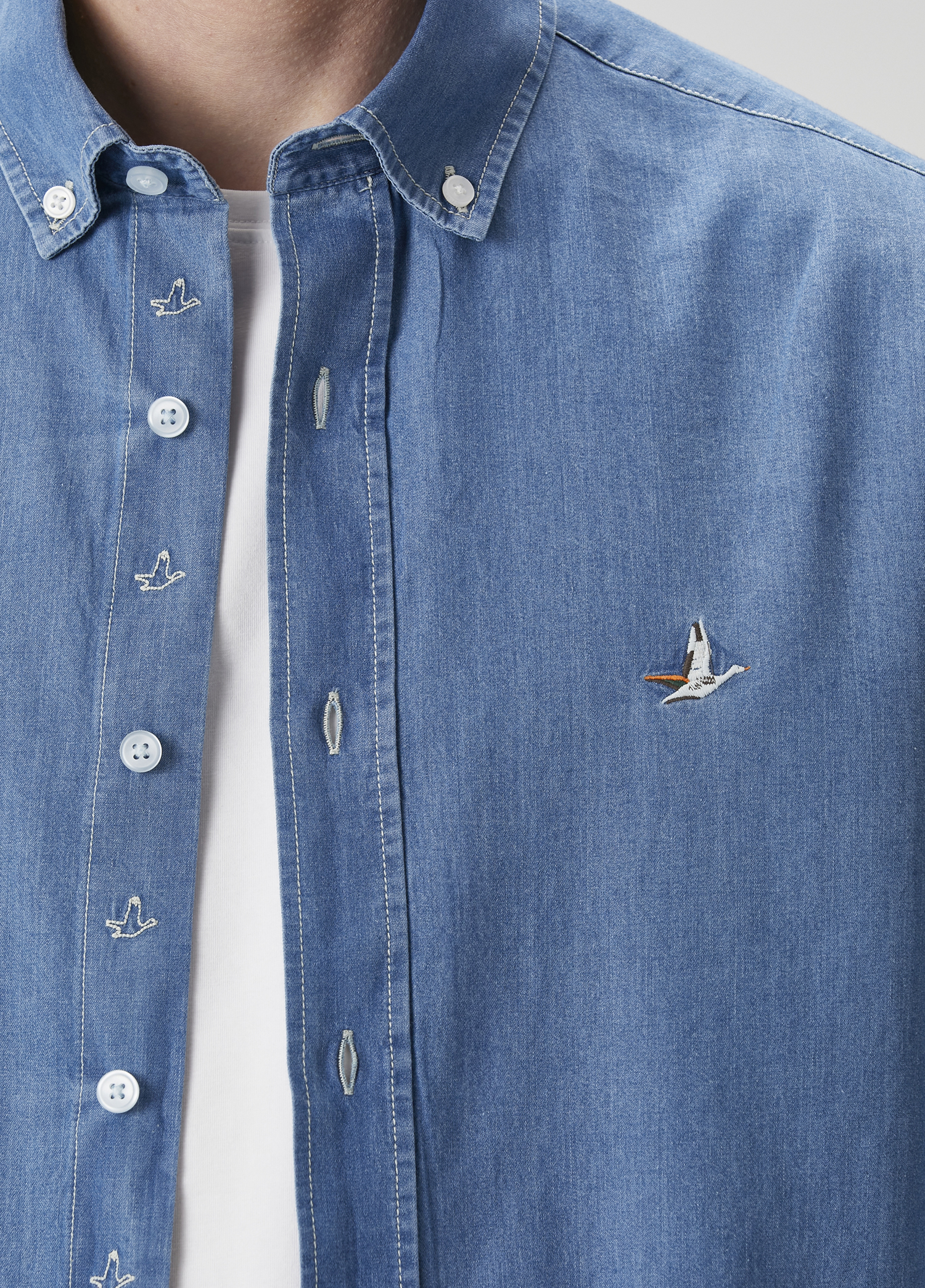 Comfort Fit Mavi Denim Gömlek_9