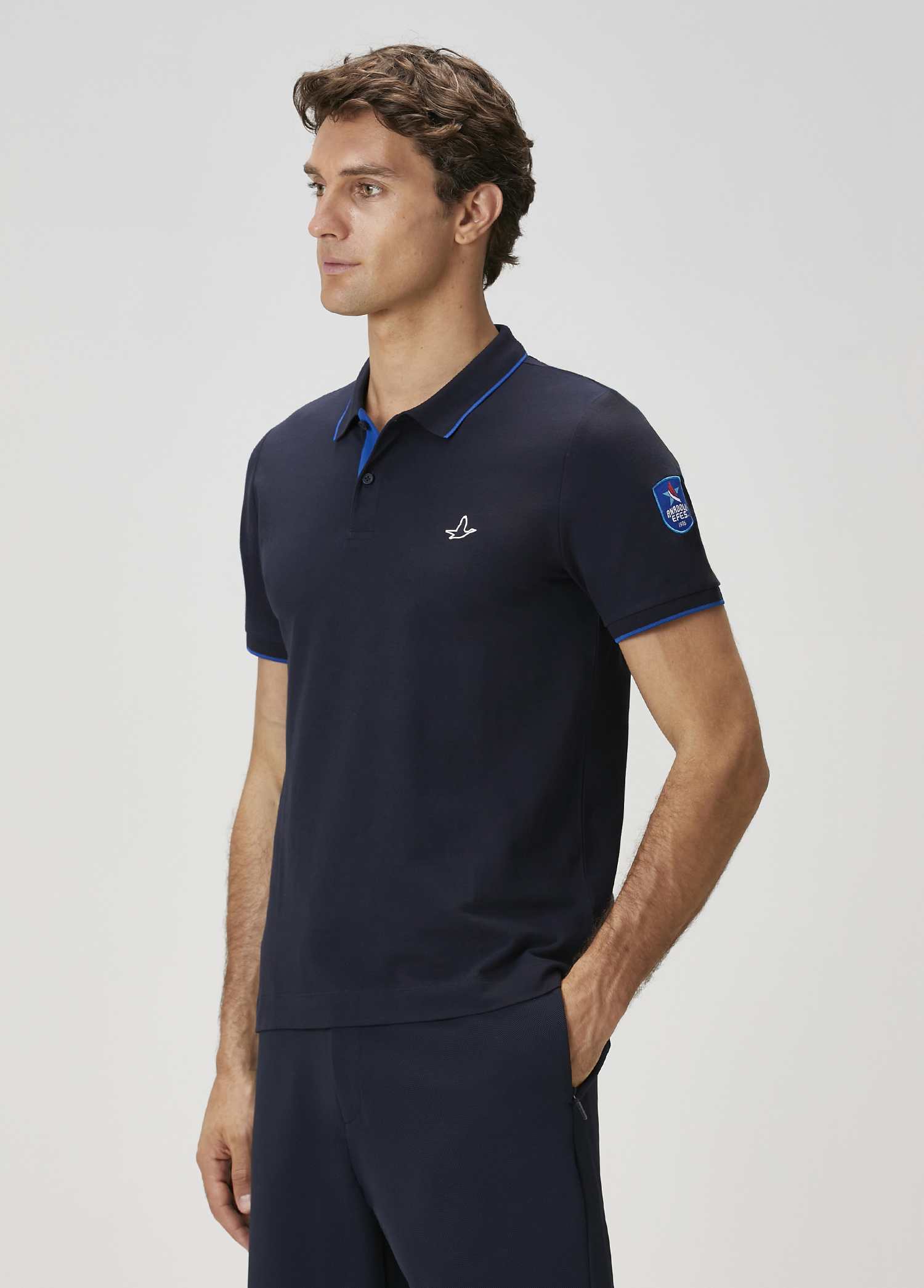 X Anadolu Efes Lacivert Polo Yaka T-shirt_4