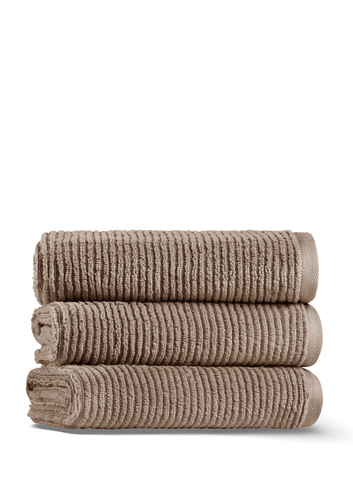 Slim Ribbed Fibrosoft® Pamuklu Tekli Banyo Havlusu 70 x 140 cm