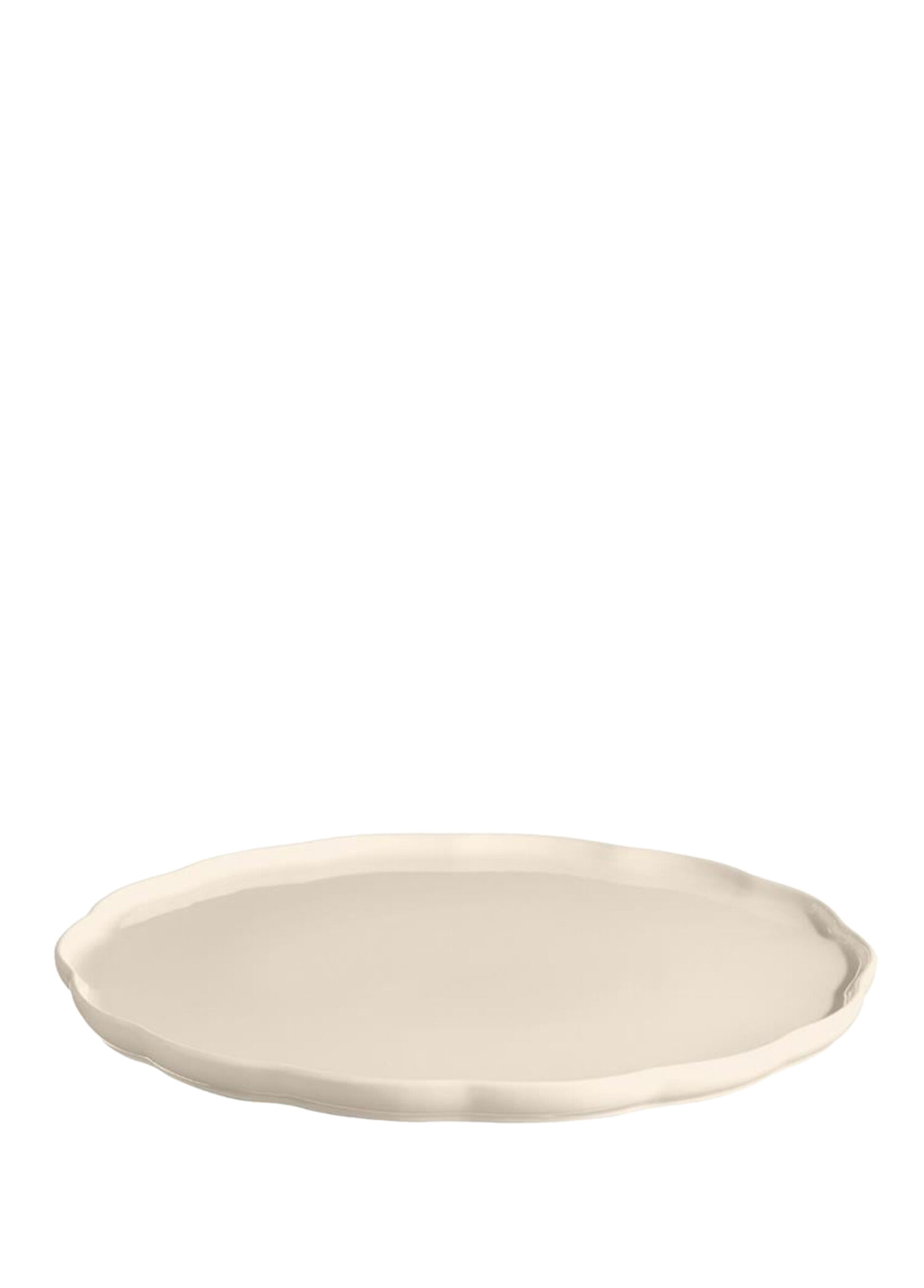 Madeleine Ekru Seramik Yuvarlak Servis Tabağı 31 cm
