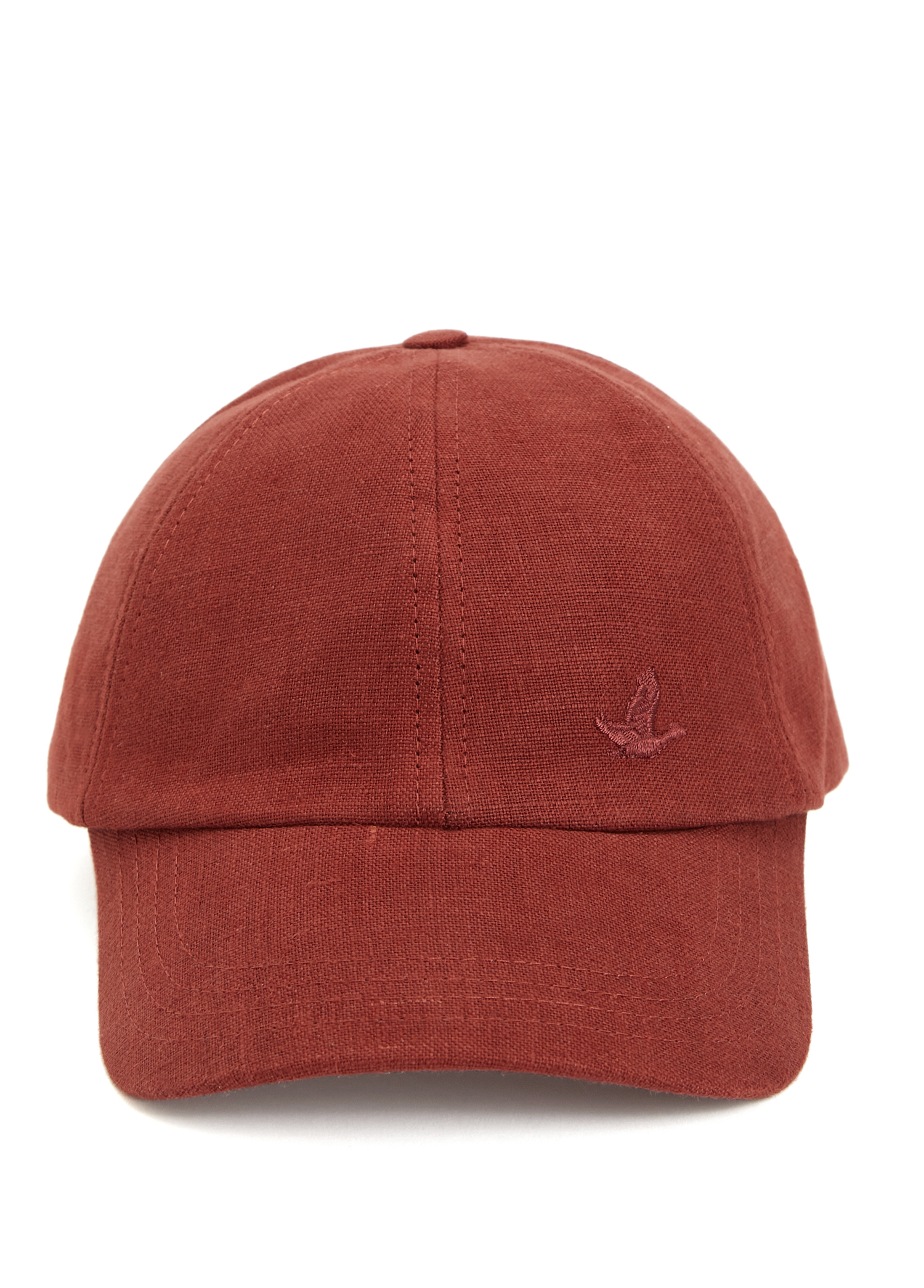 Bordo Unisex Keten Şapka_1