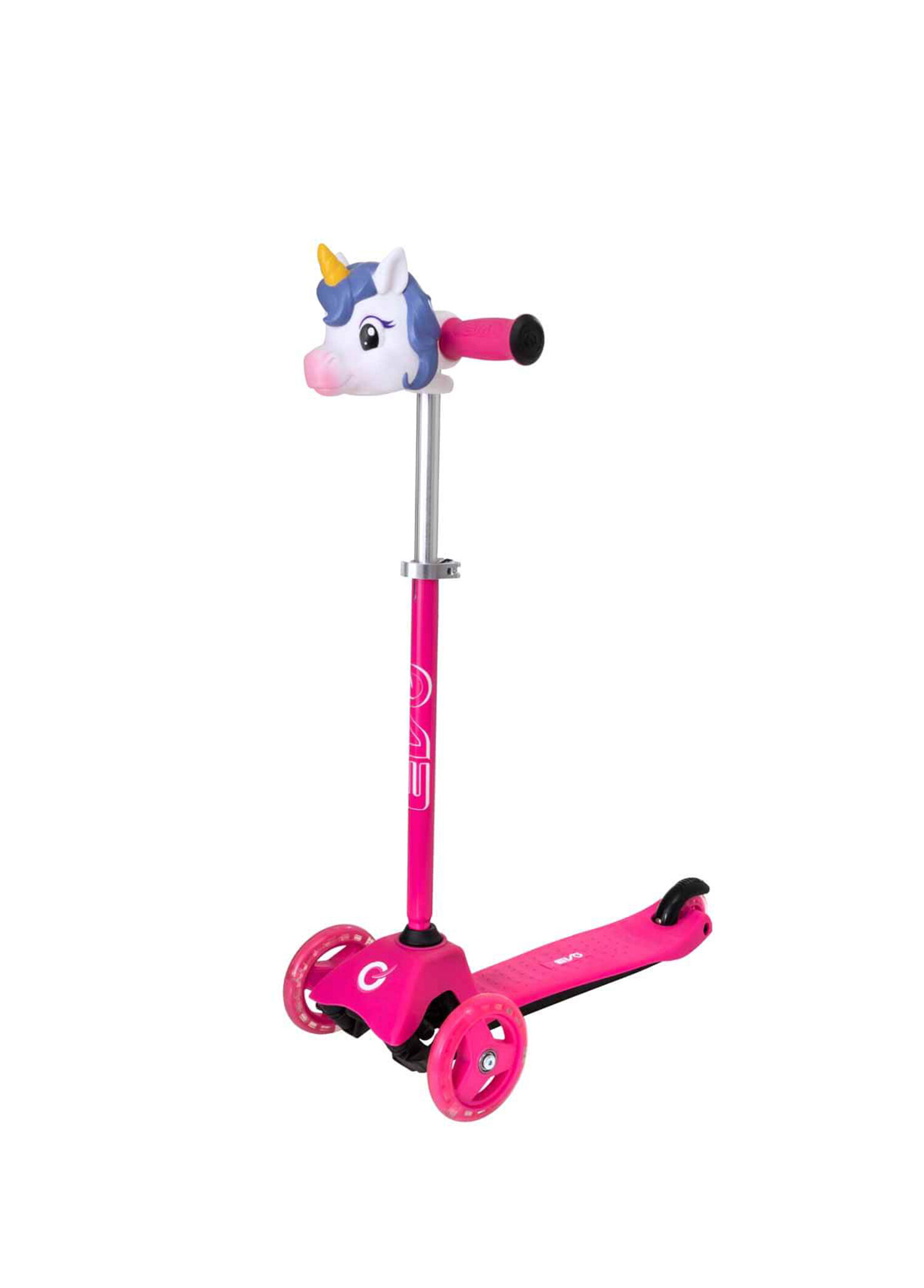 Unicorn Işıklı Mini Cruiser Pembe 3 Tekerlekli Unisex Çocuk Scooter
