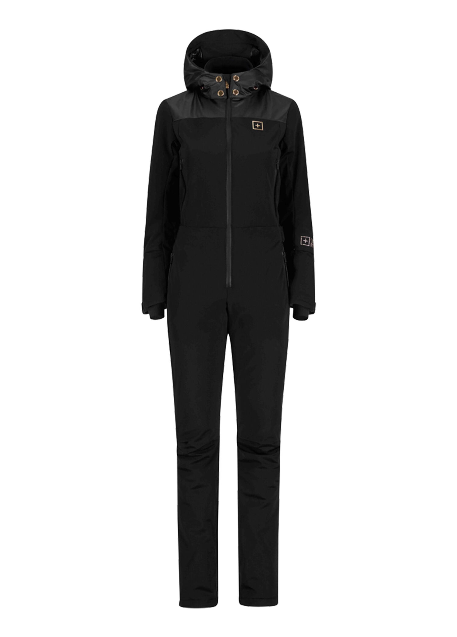 161 İnsulated One Piece Ski Suit Black Kadın Kayak Tulumu