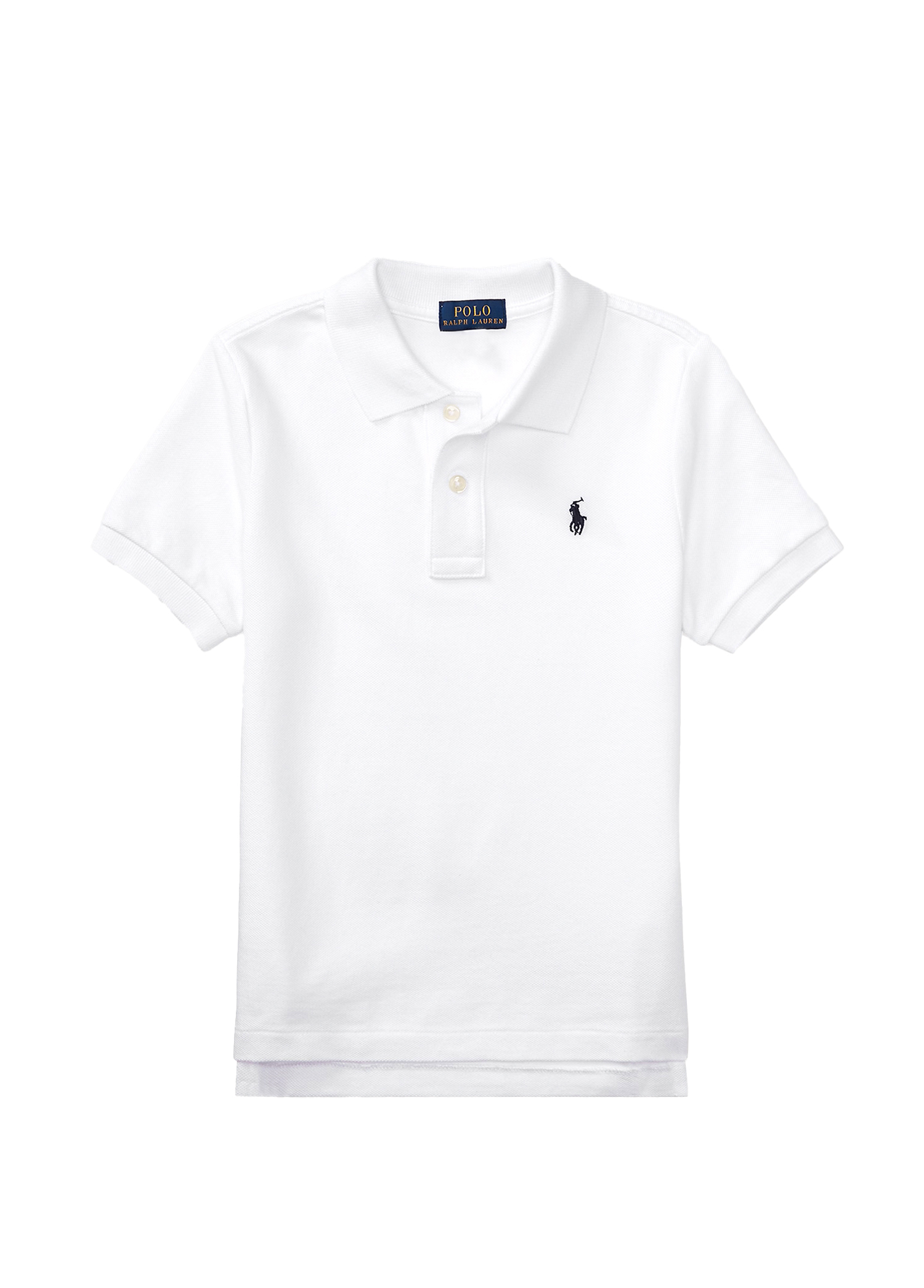 Beyaz Polo Yaka Unisex Çocuk T-shirt